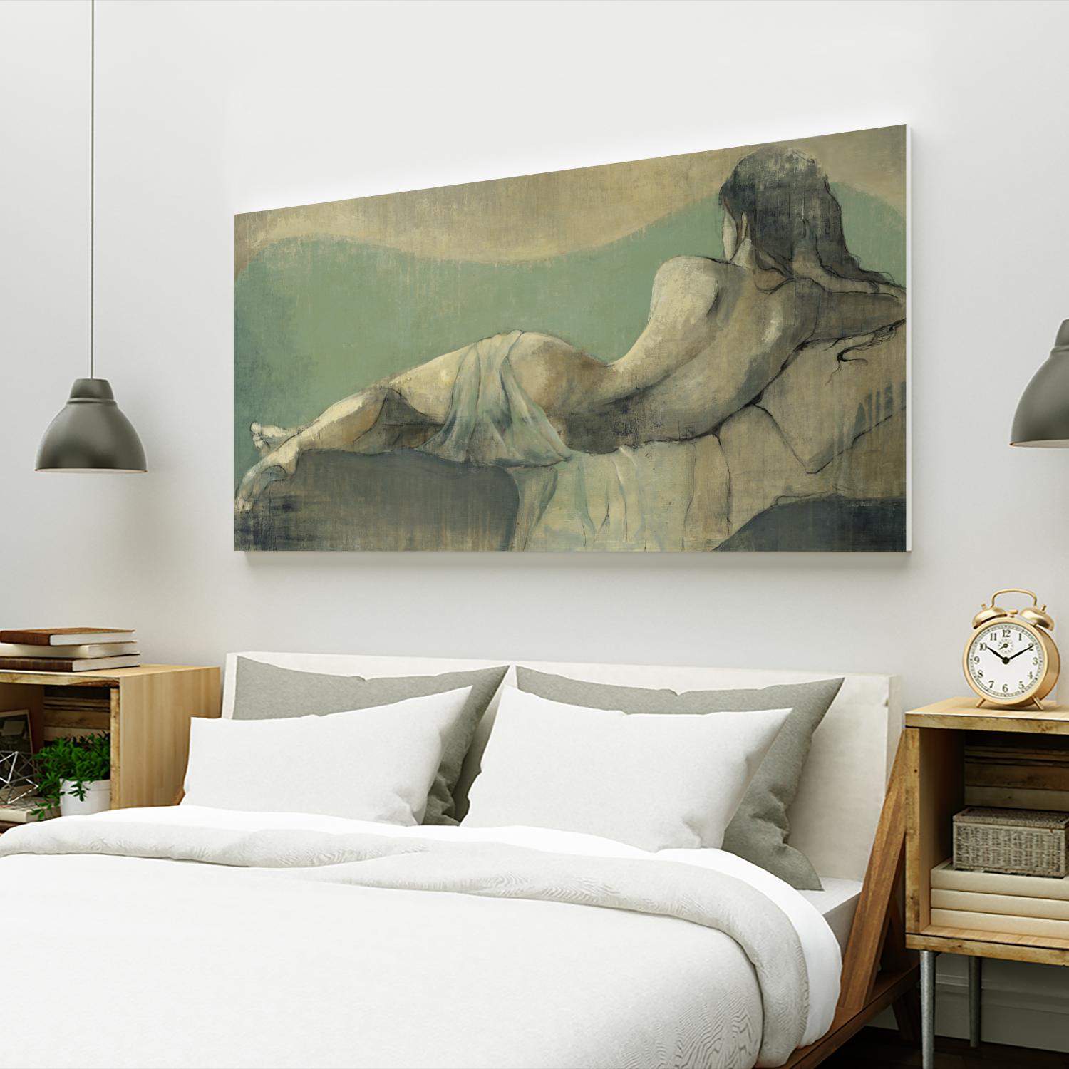 Lazy Afternoon by Liz Jardine on GIANT ART - greens, browns figurative