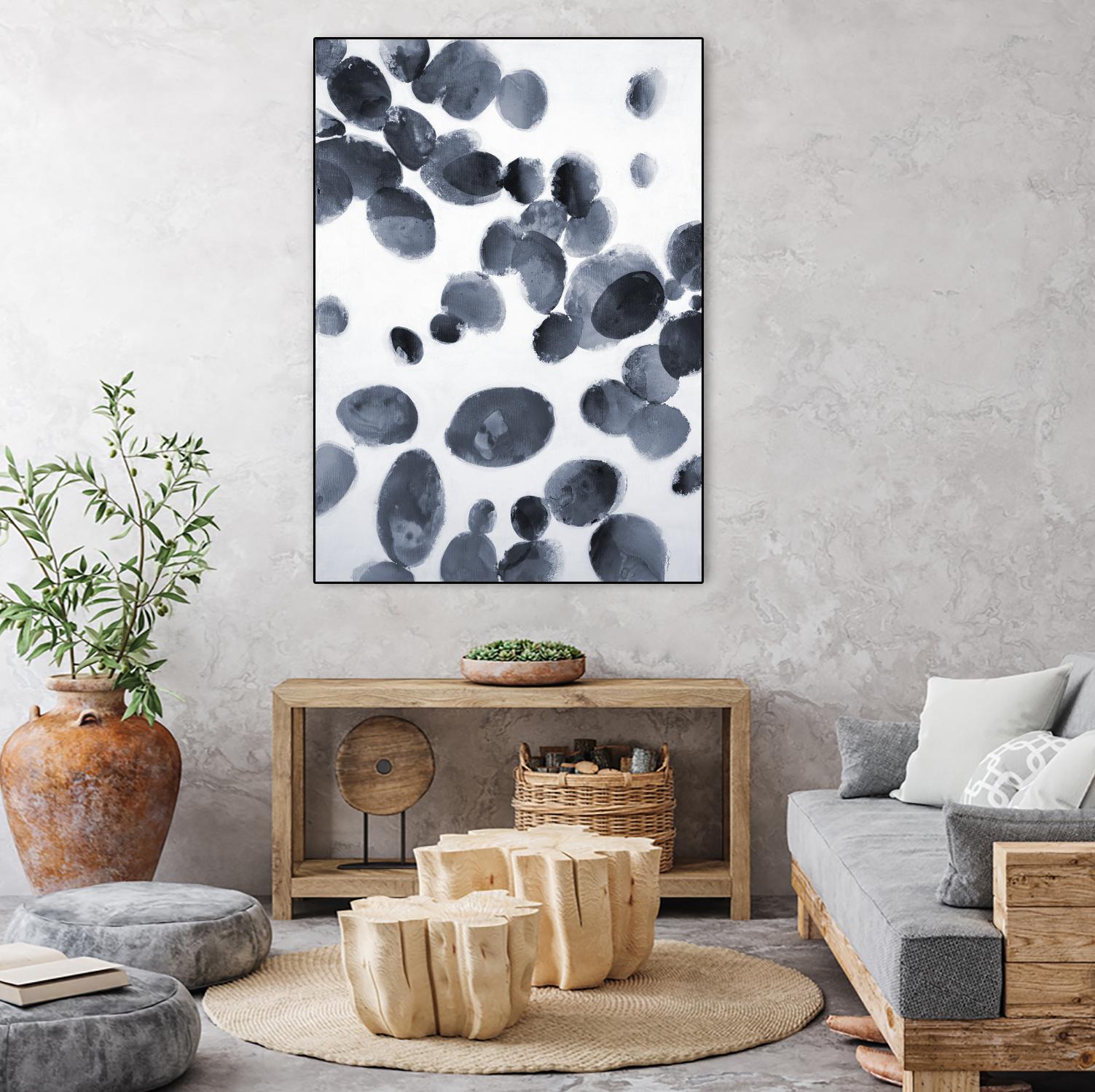 The Next Wave by Liz Jardine on GIANT ART - grays organic shapes