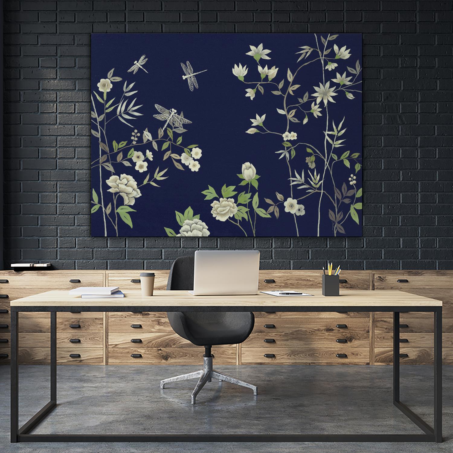 Silken Treasure II V6 by Liz Jardine on GIANT ART - blues florals