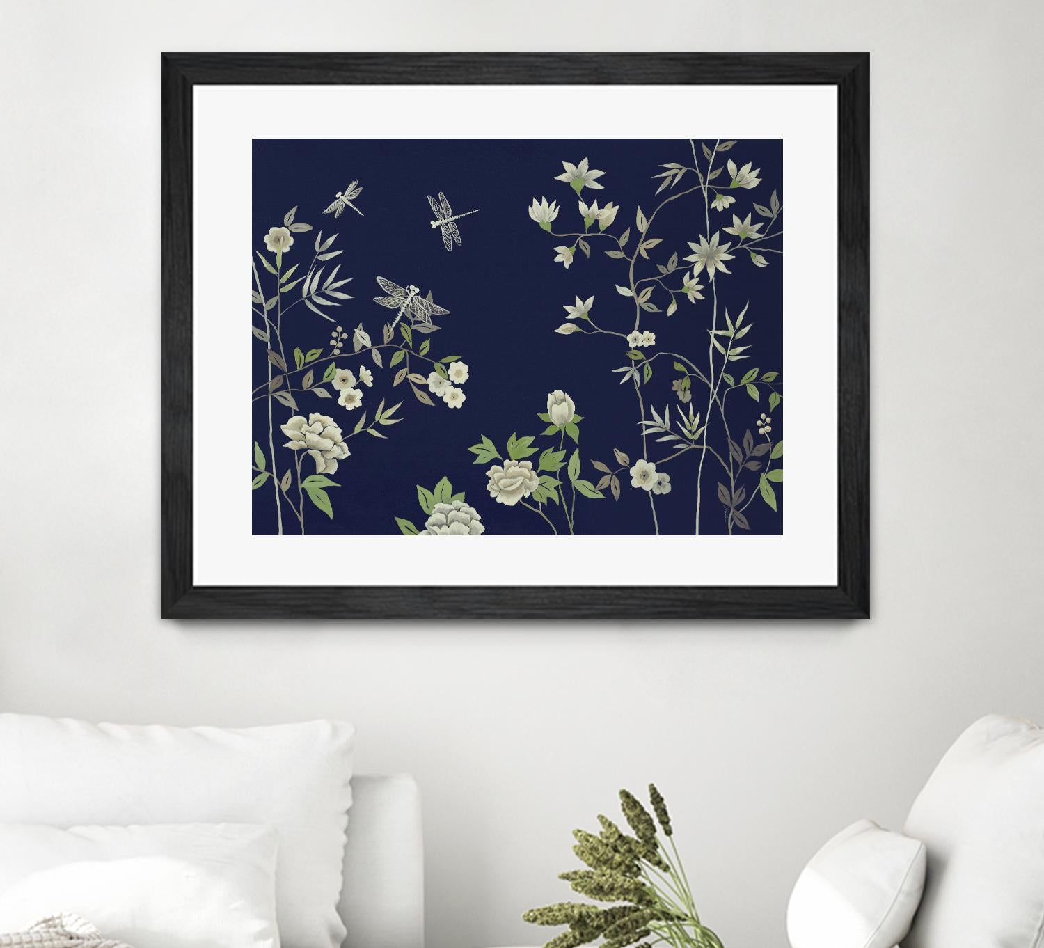 Silken Treasure II V6 by Liz Jardine on GIANT ART - blues florals