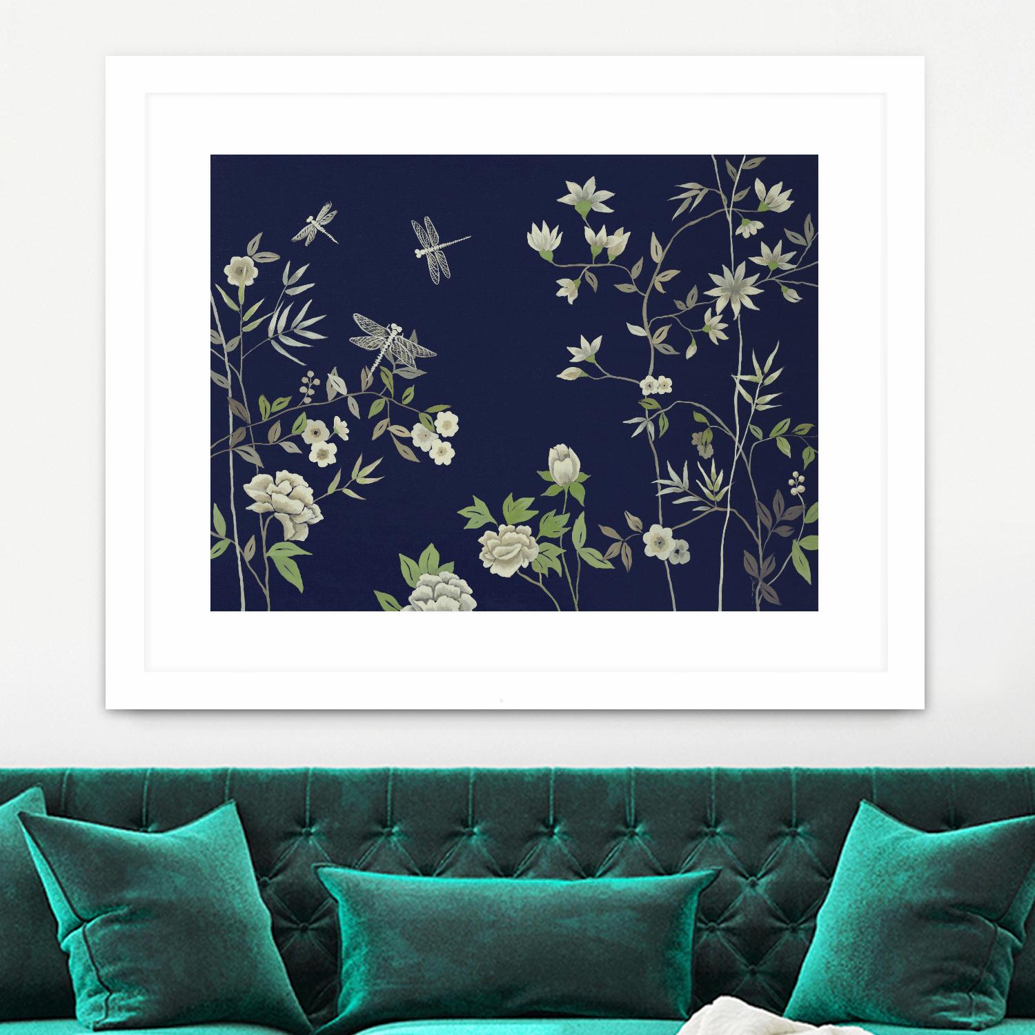 Silken Treasure II V6 by Liz Jardine on GIANT ART - blues florals