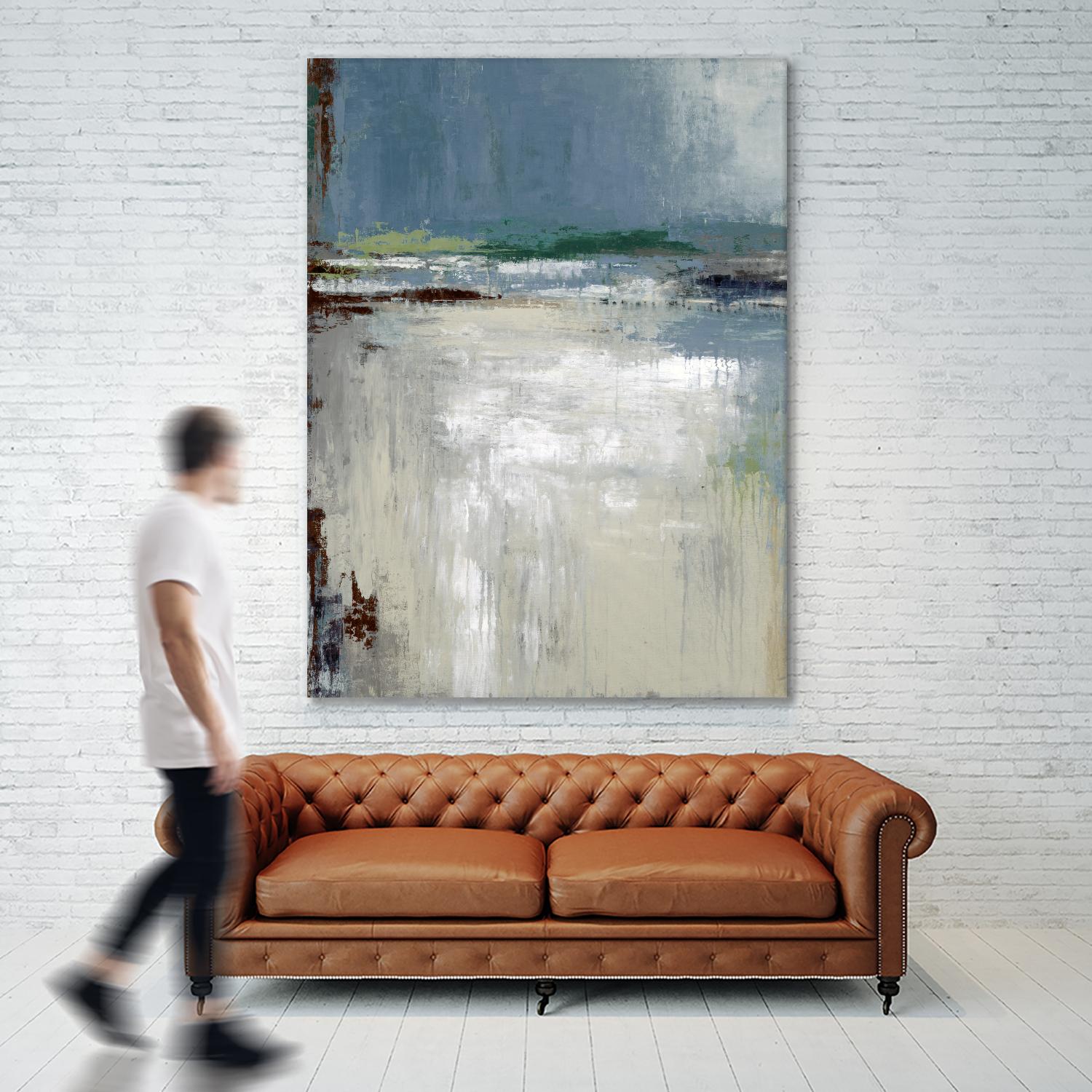 Soft Horizon by Liz Jardine on GIANT ART - white abstract