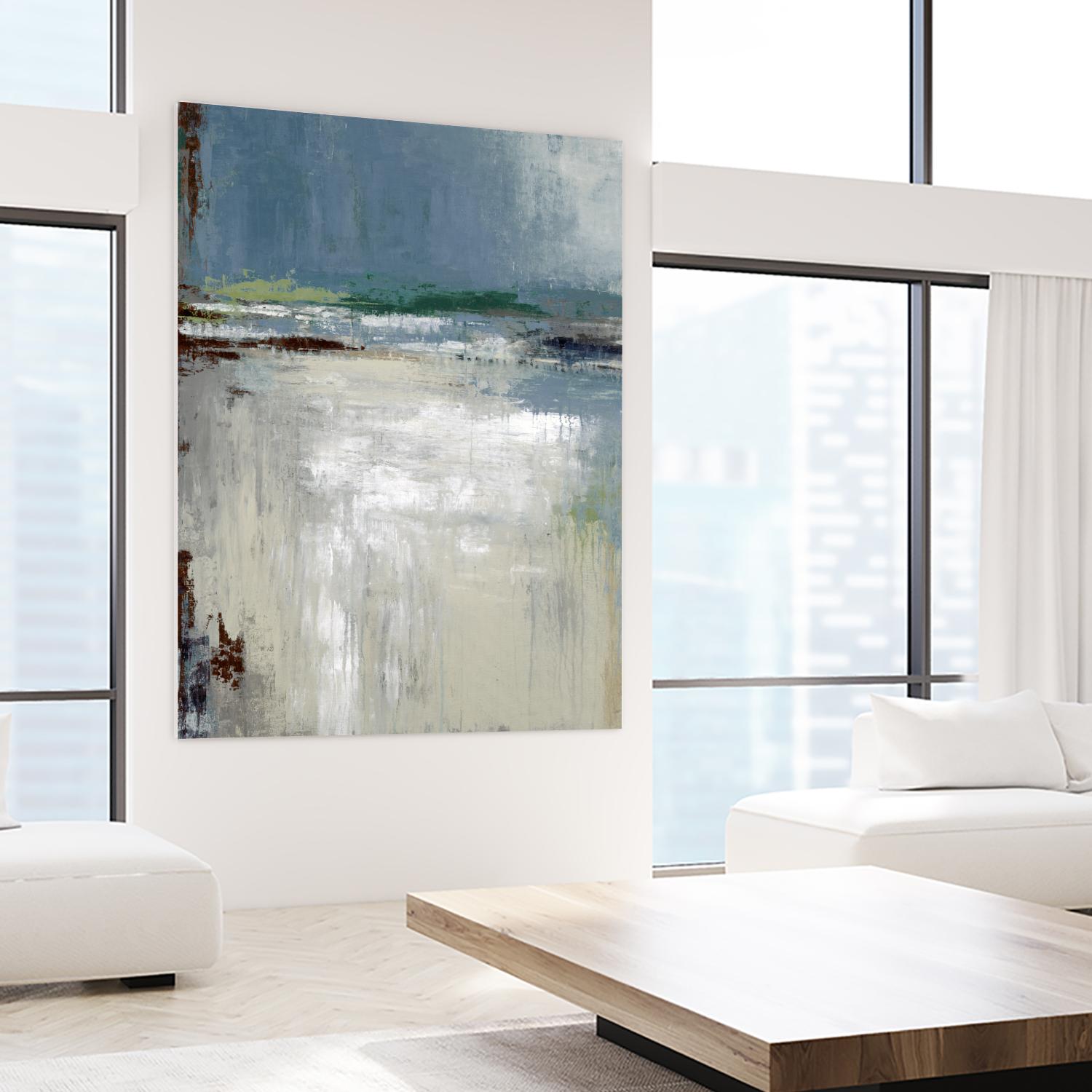 Soft Horizon by Liz Jardine on GIANT ART - white abstract