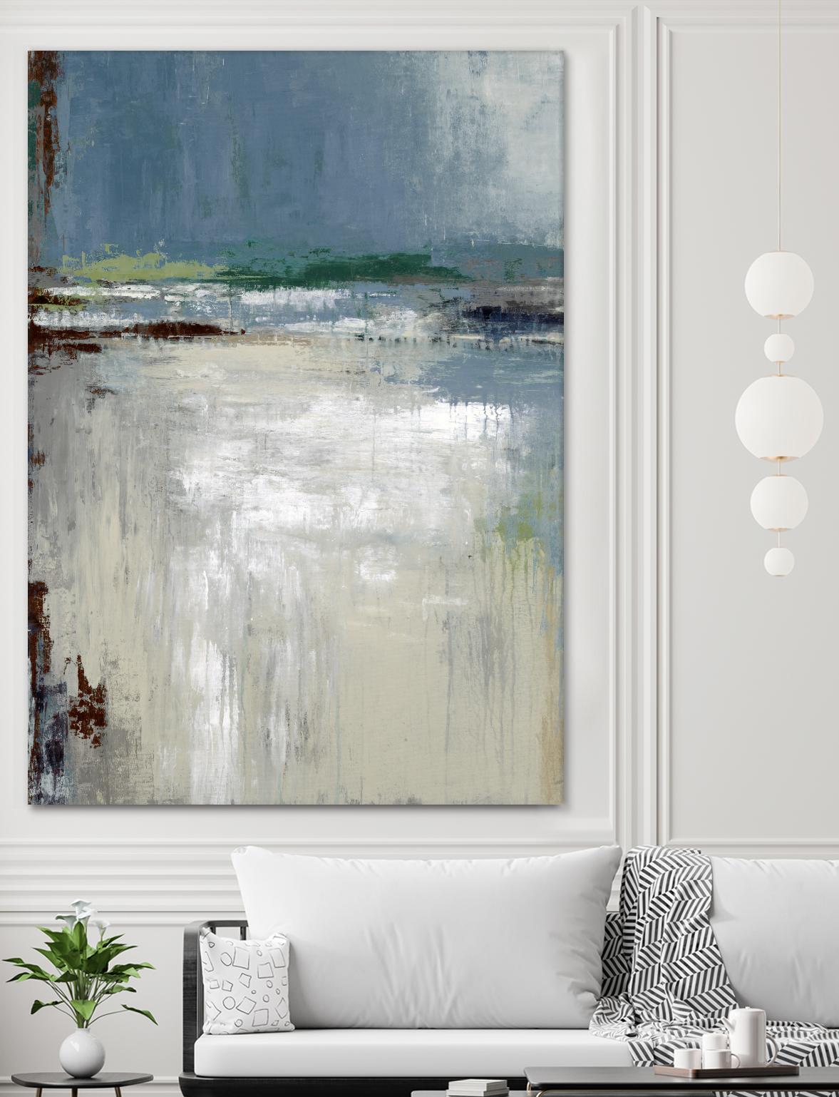 Soft Horizon by Liz Jardine on GIANT ART - white abstract
