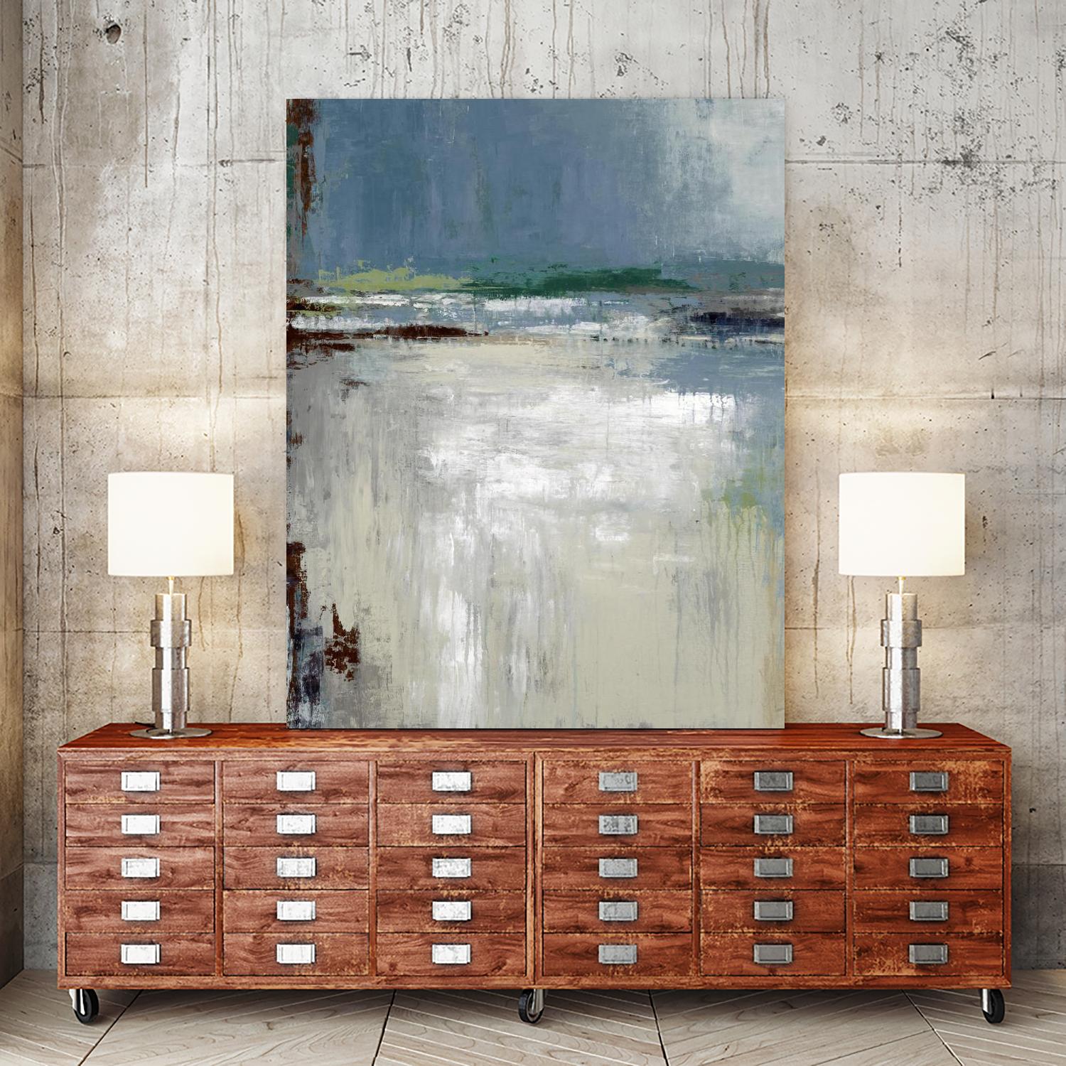 Soft Horizon by Liz Jardine on GIANT ART - white abstract