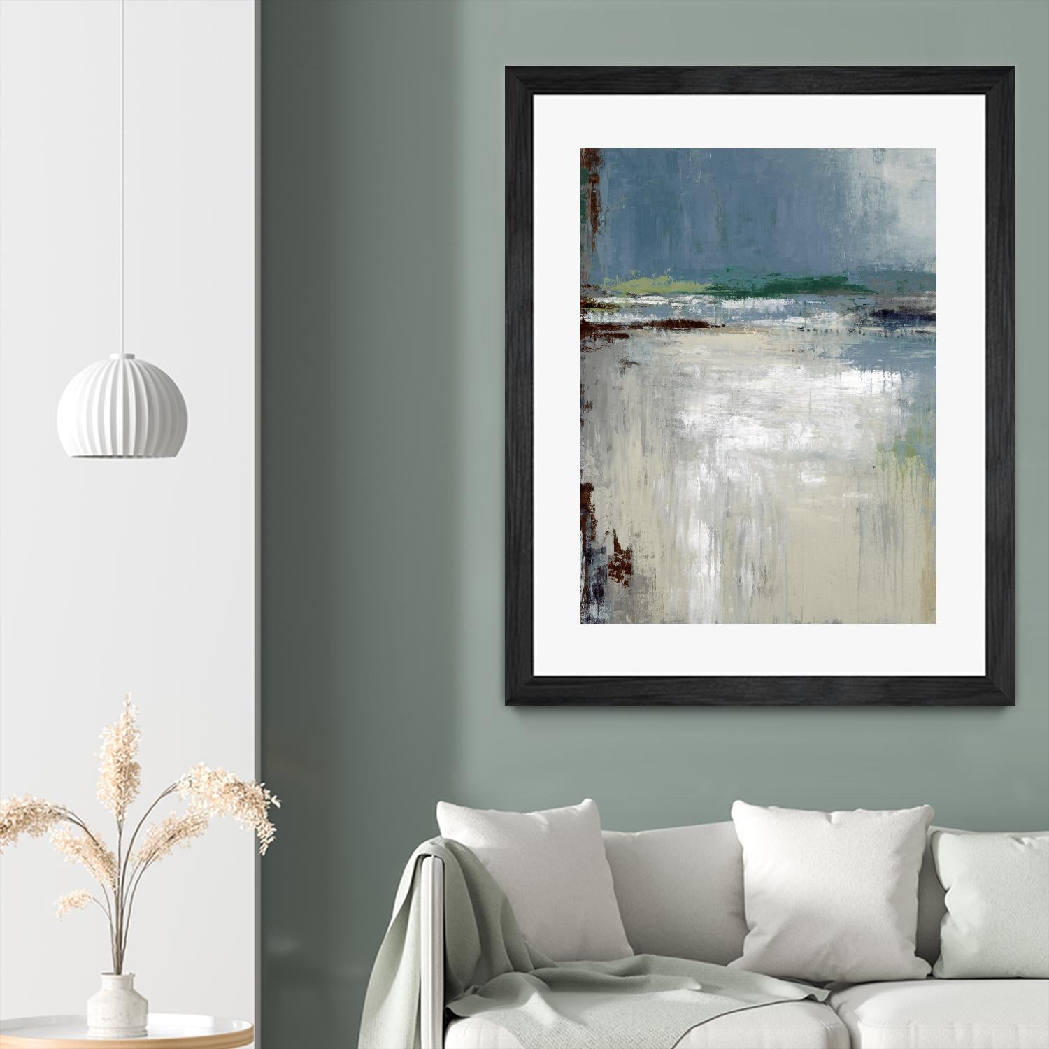 Soft Horizon by Liz Jardine on GIANT ART - white abstract