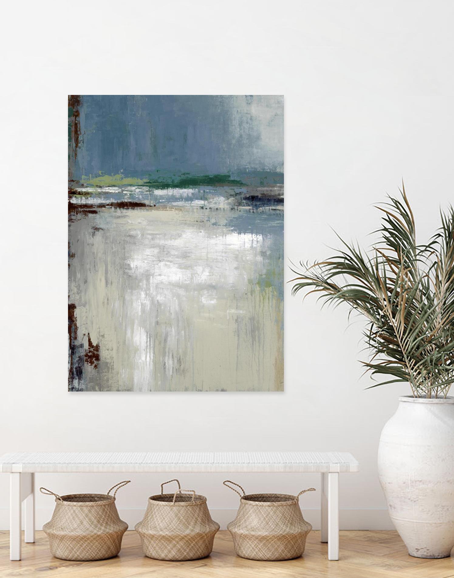 Soft Horizon by Liz Jardine on GIANT ART - white abstract