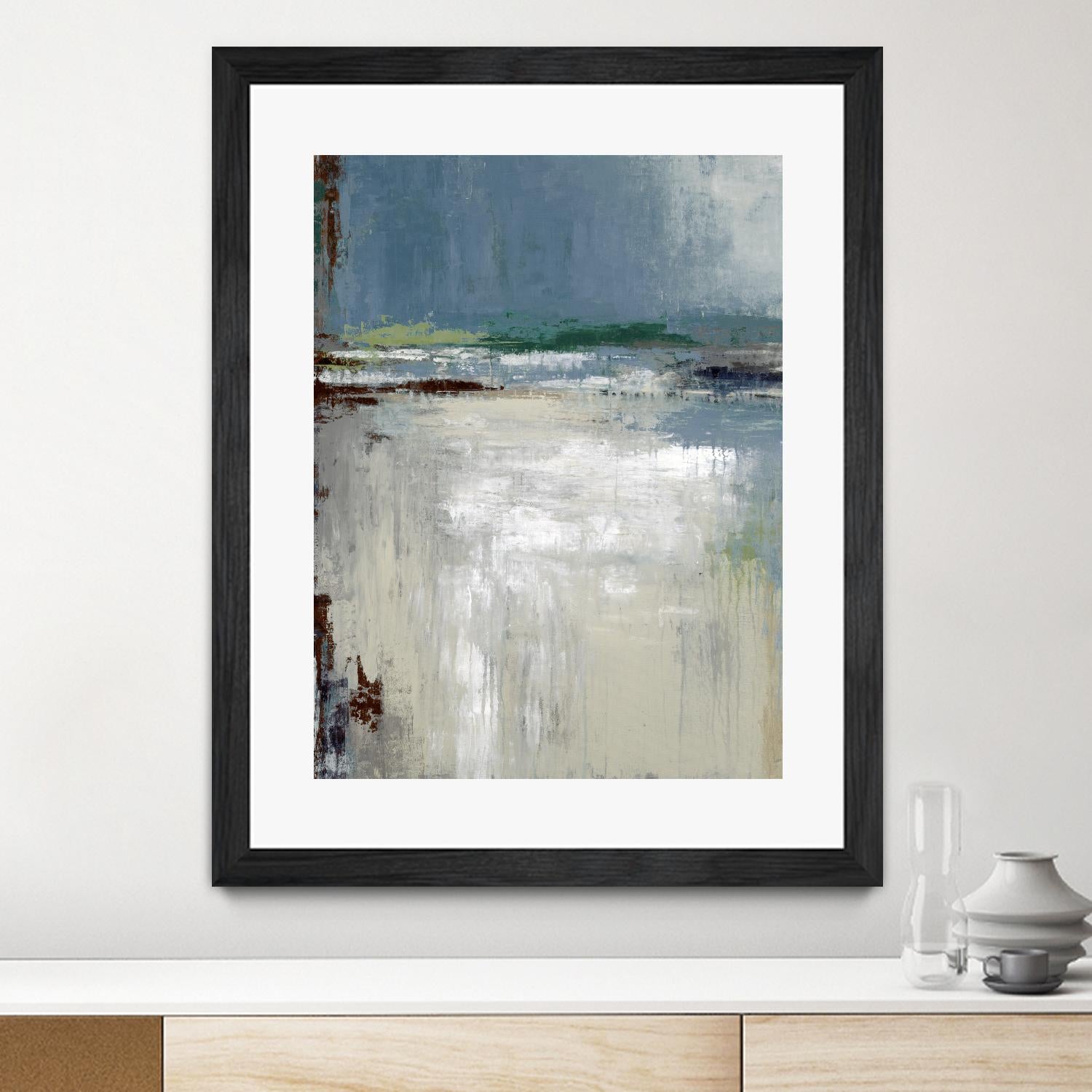 Soft Horizon by Liz Jardine on GIANT ART - white abstract