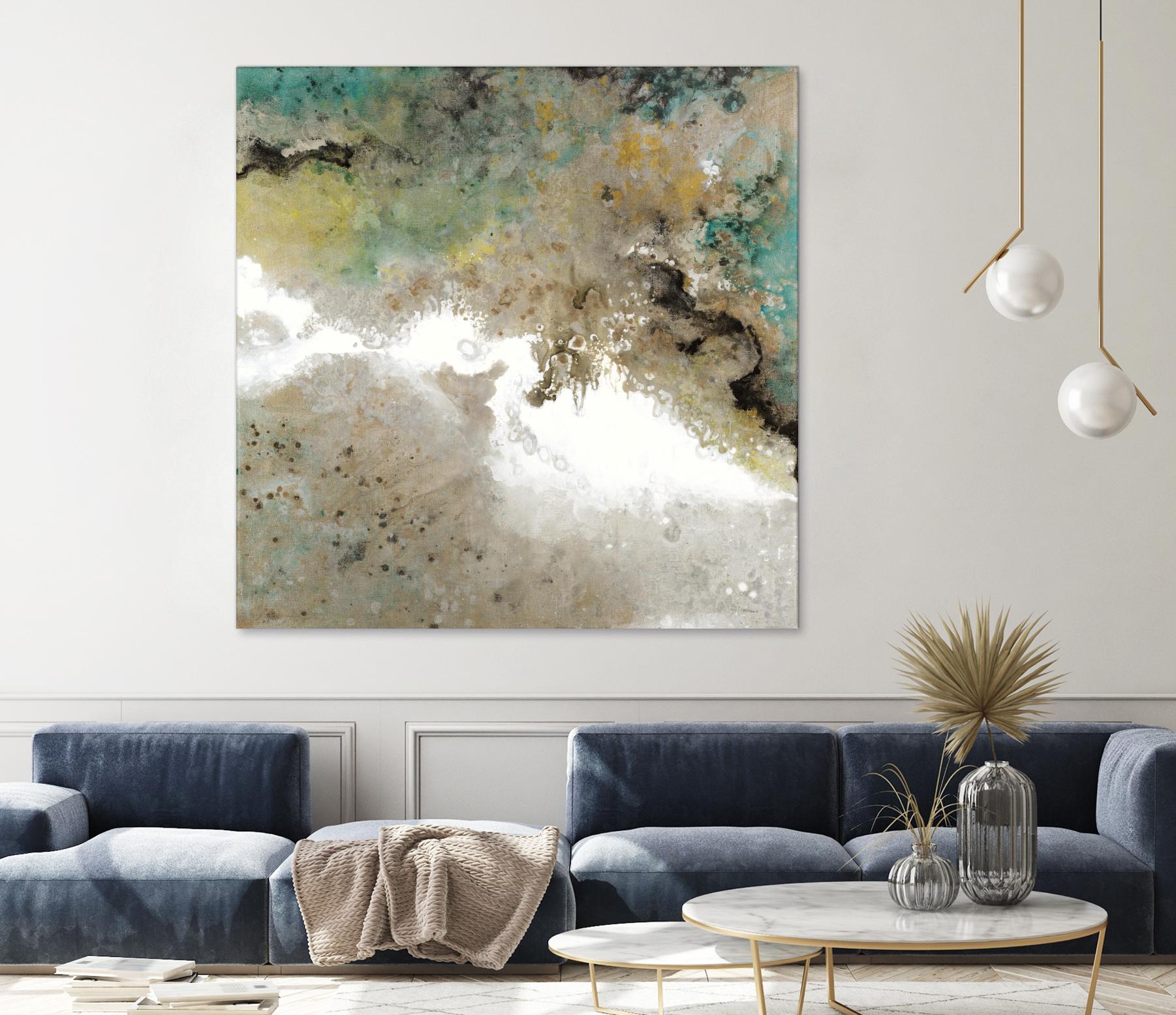 Crystal Vision III by Liz Jardine on GIANT ART - turquoise abstract