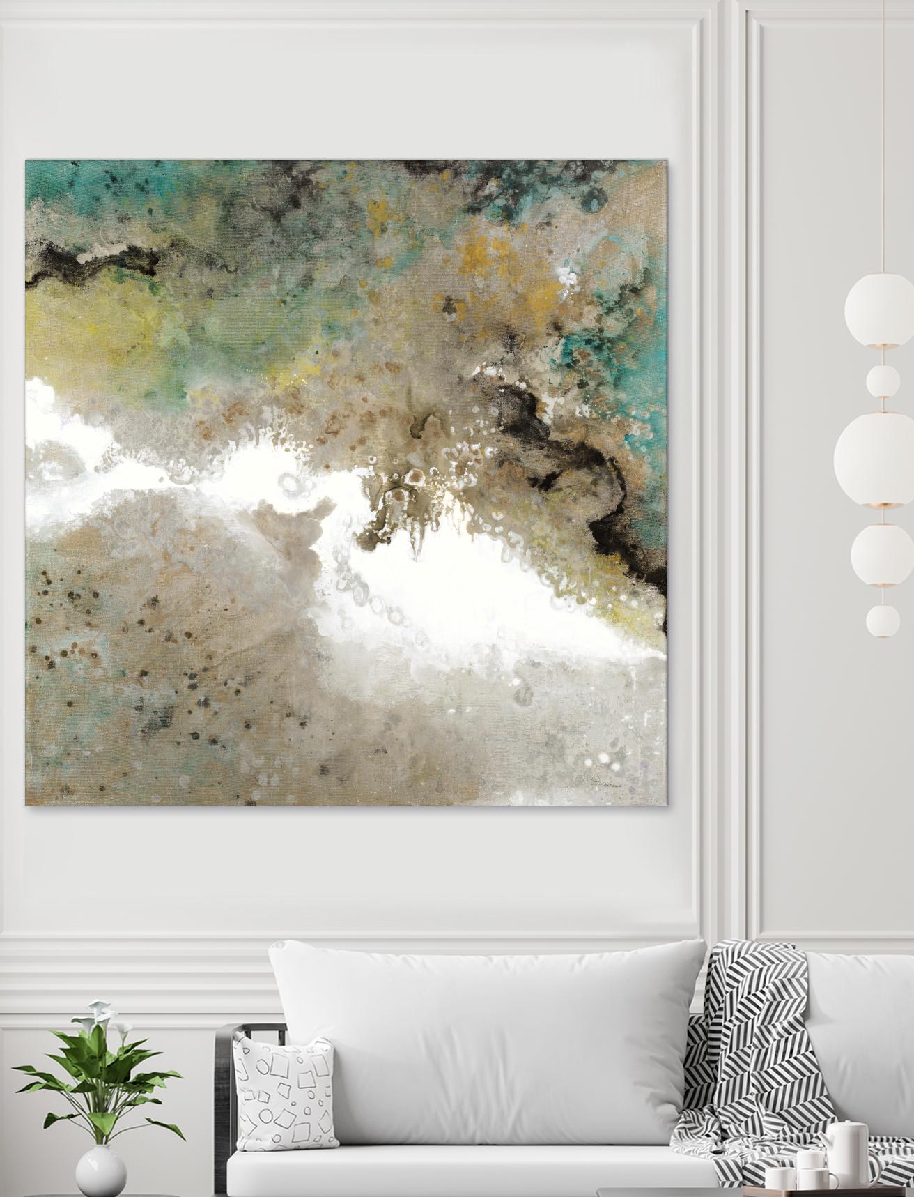 Crystal Vision III by Liz Jardine on GIANT ART - turquoise abstract