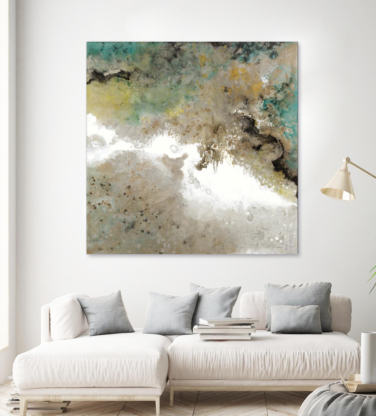 Crystal Vision III by Liz Jardine on GIANT ART - turquoise abstract