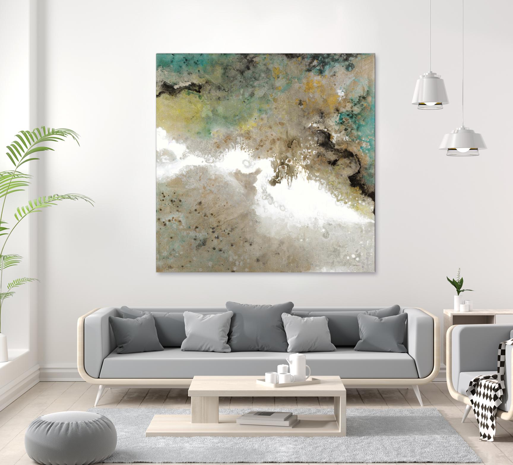 Crystal Vision III by Liz Jardine on GIANT ART - turquoise abstract