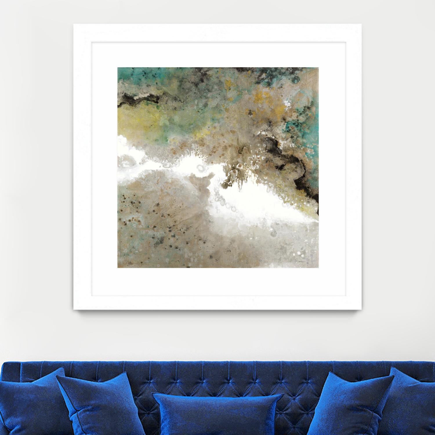 Crystal Vision III by Liz Jardine on GIANT ART - turquoise abstract