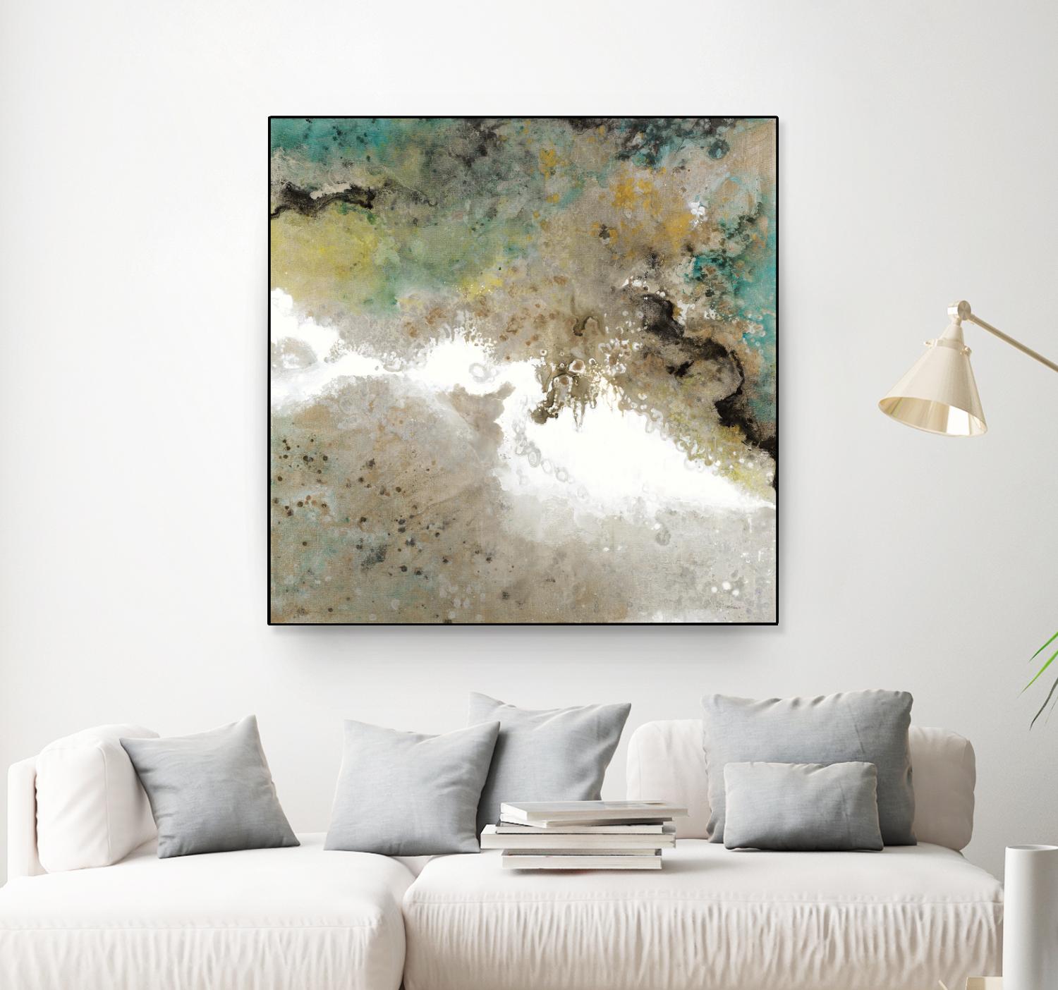 Crystal Vision III by Liz Jardine on GIANT ART - turquoise abstract