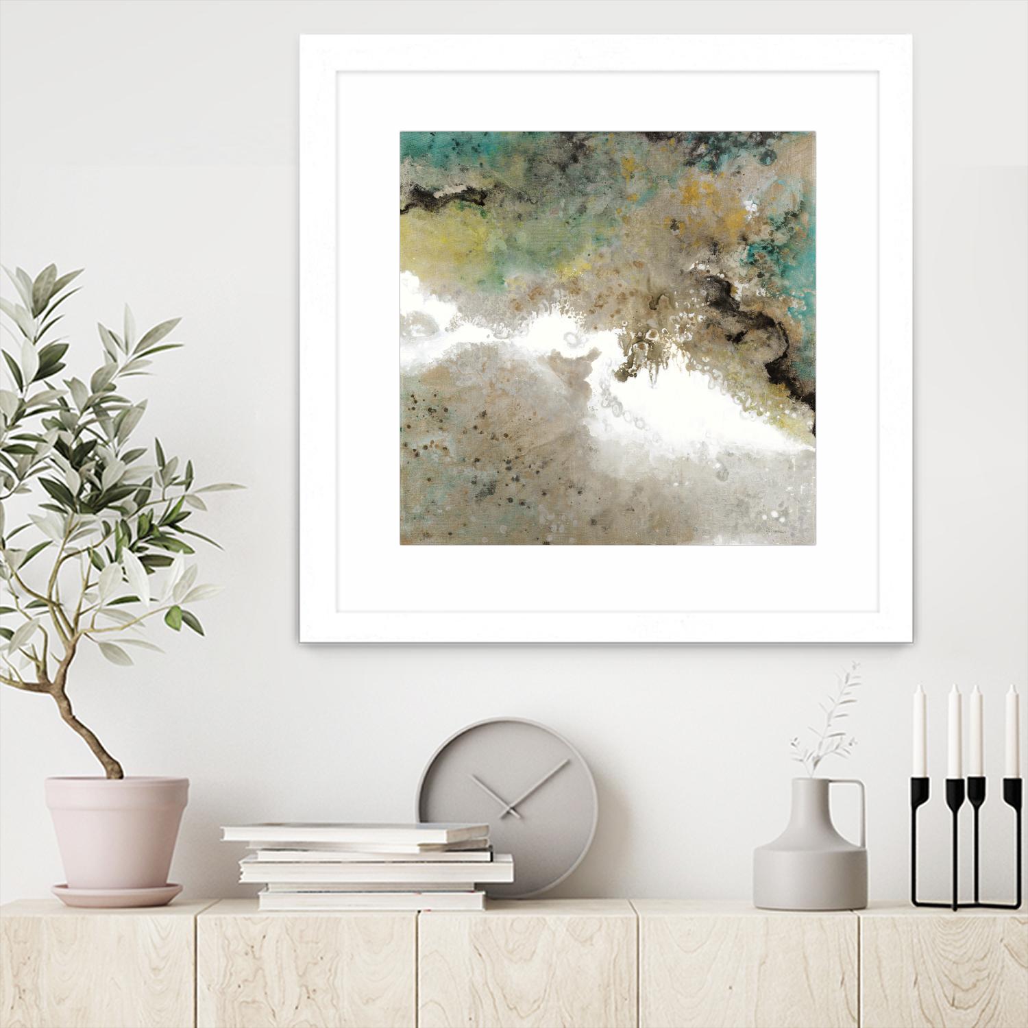 Crystal Vision III by Liz Jardine on GIANT ART - turquoise abstract