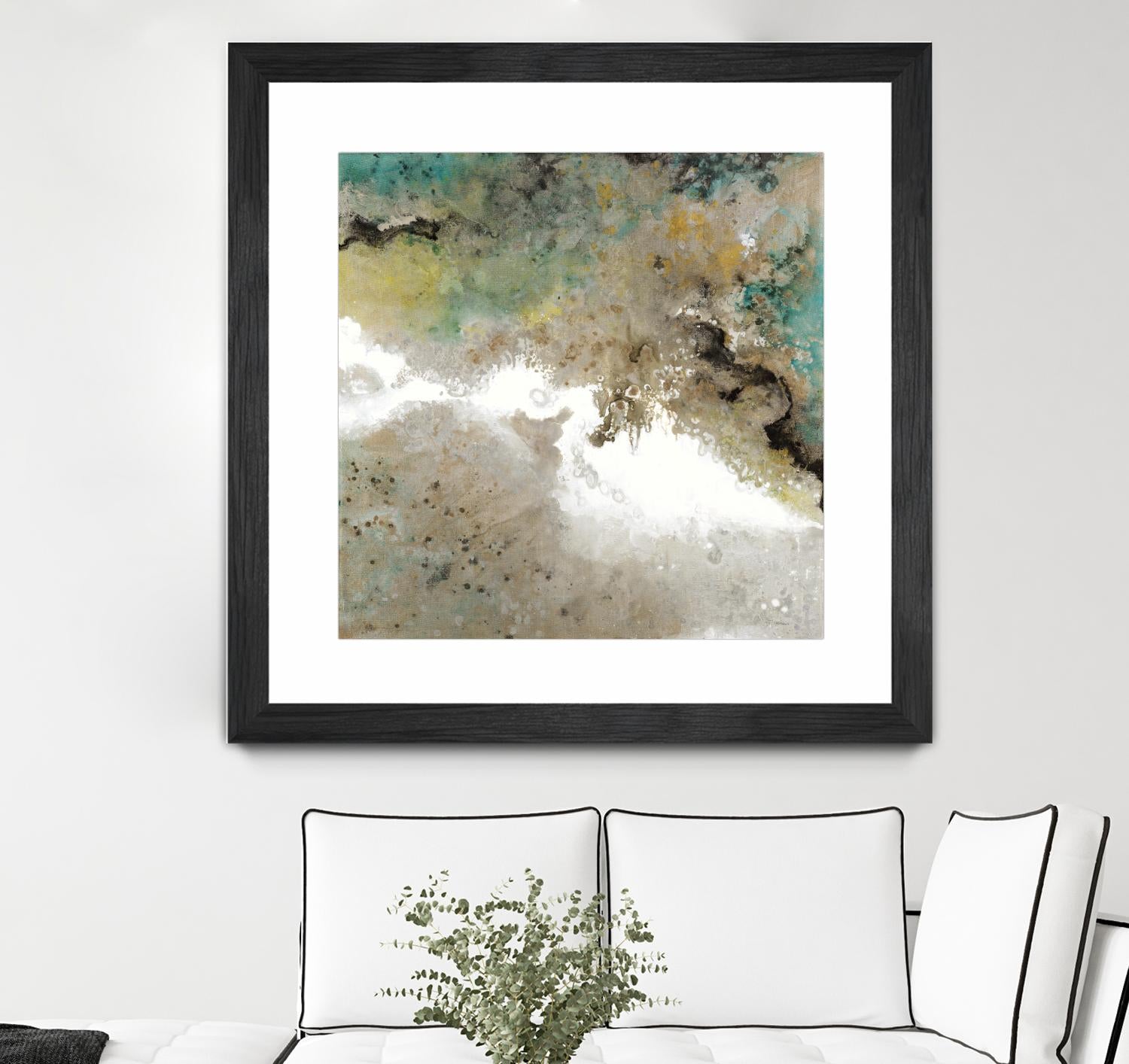 Crystal Vision III by Liz Jardine on GIANT ART - turquoise abstract