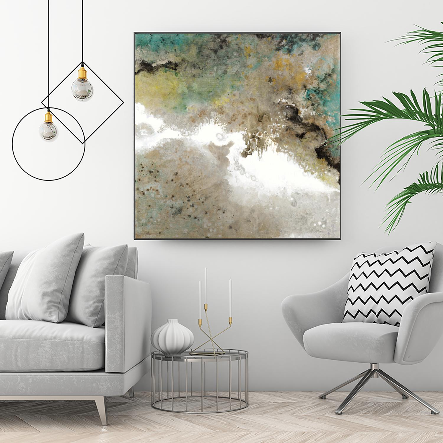 Crystal Vision III by Liz Jardine on GIANT ART - turquoise abstract