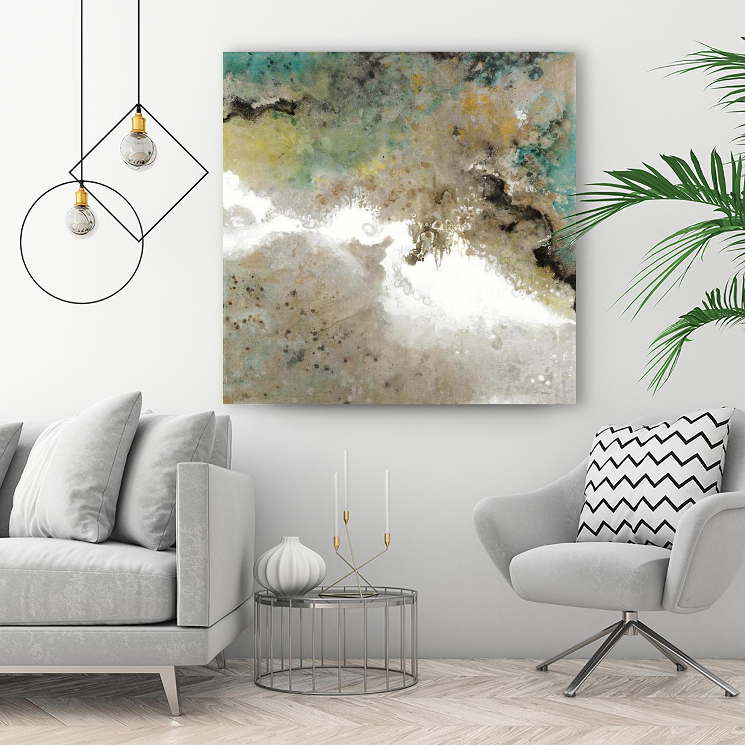 Crystal Vision III by Liz Jardine on GIANT ART - turquoise abstract