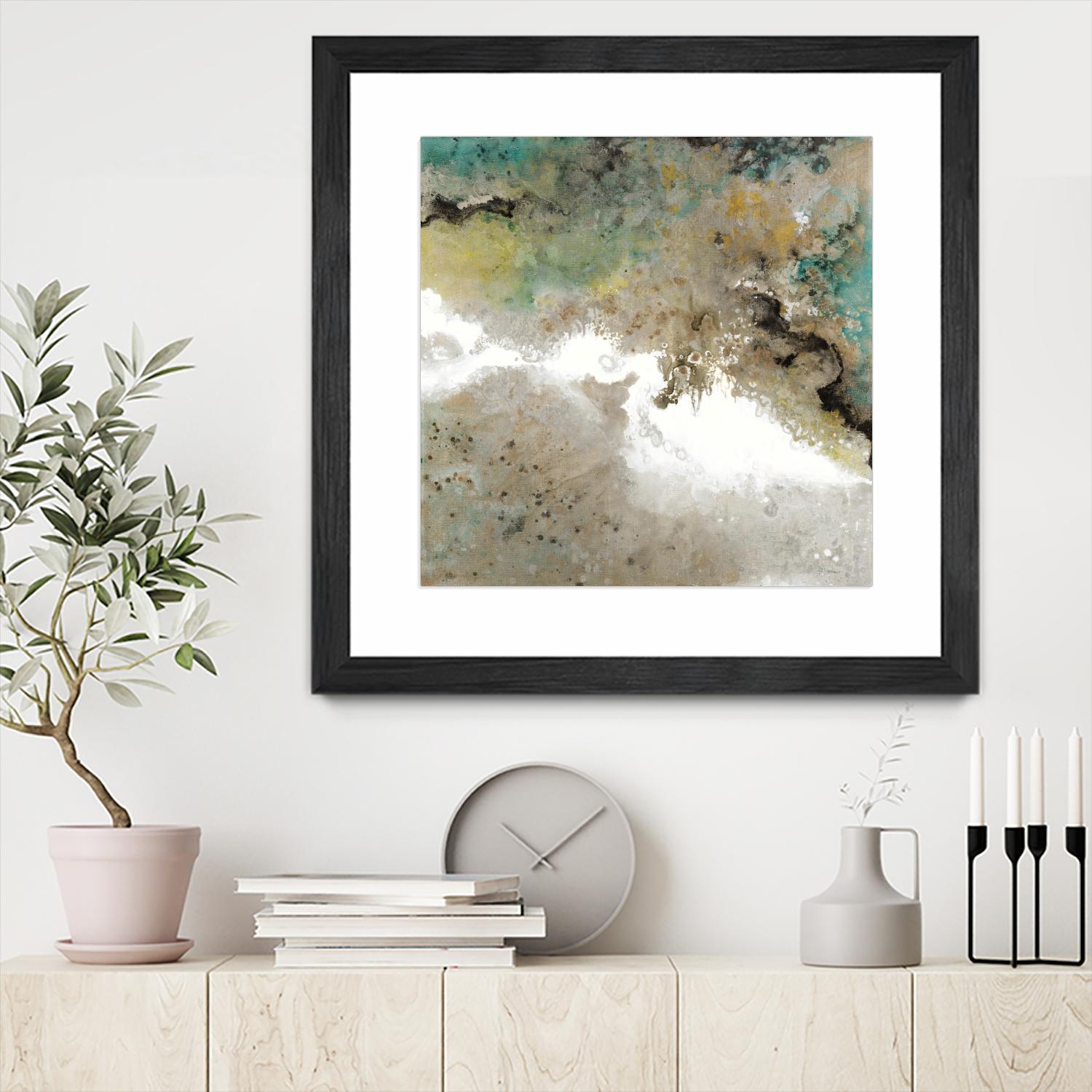 Crystal Vision III by Liz Jardine on GIANT ART - turquoise abstract