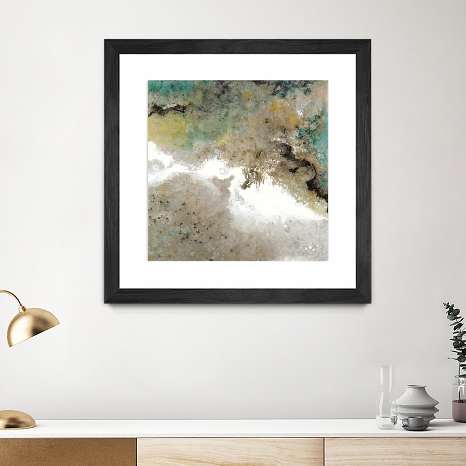 Crystal Vision III by Liz Jardine on GIANT ART - turquoise abstract