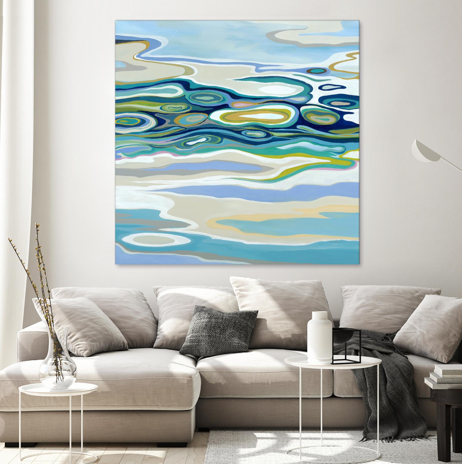 By The Sea by Liz Jardine on GIANT ART - green abstract