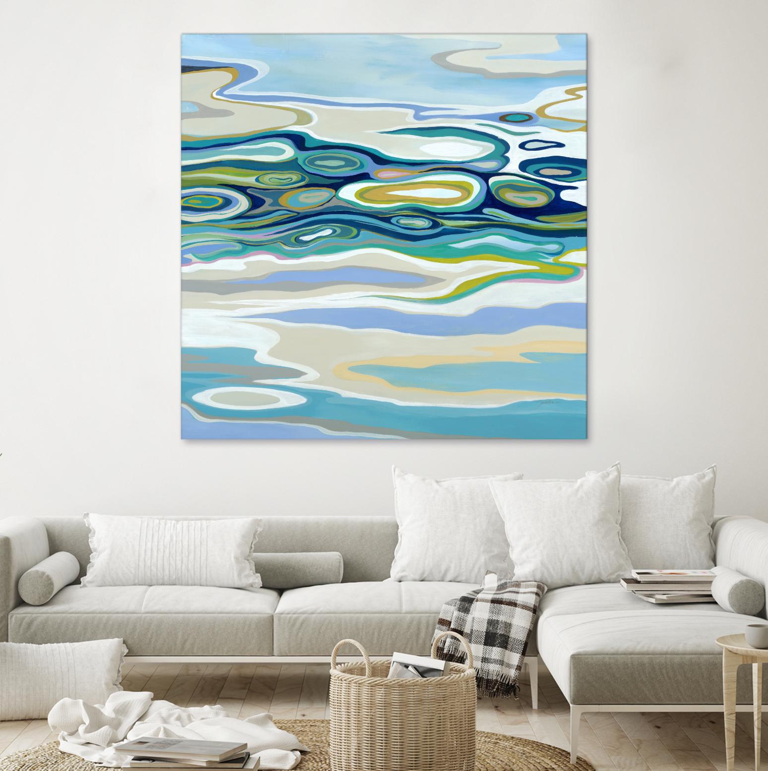 By The Sea by Liz Jardine on GIANT ART - green abstract