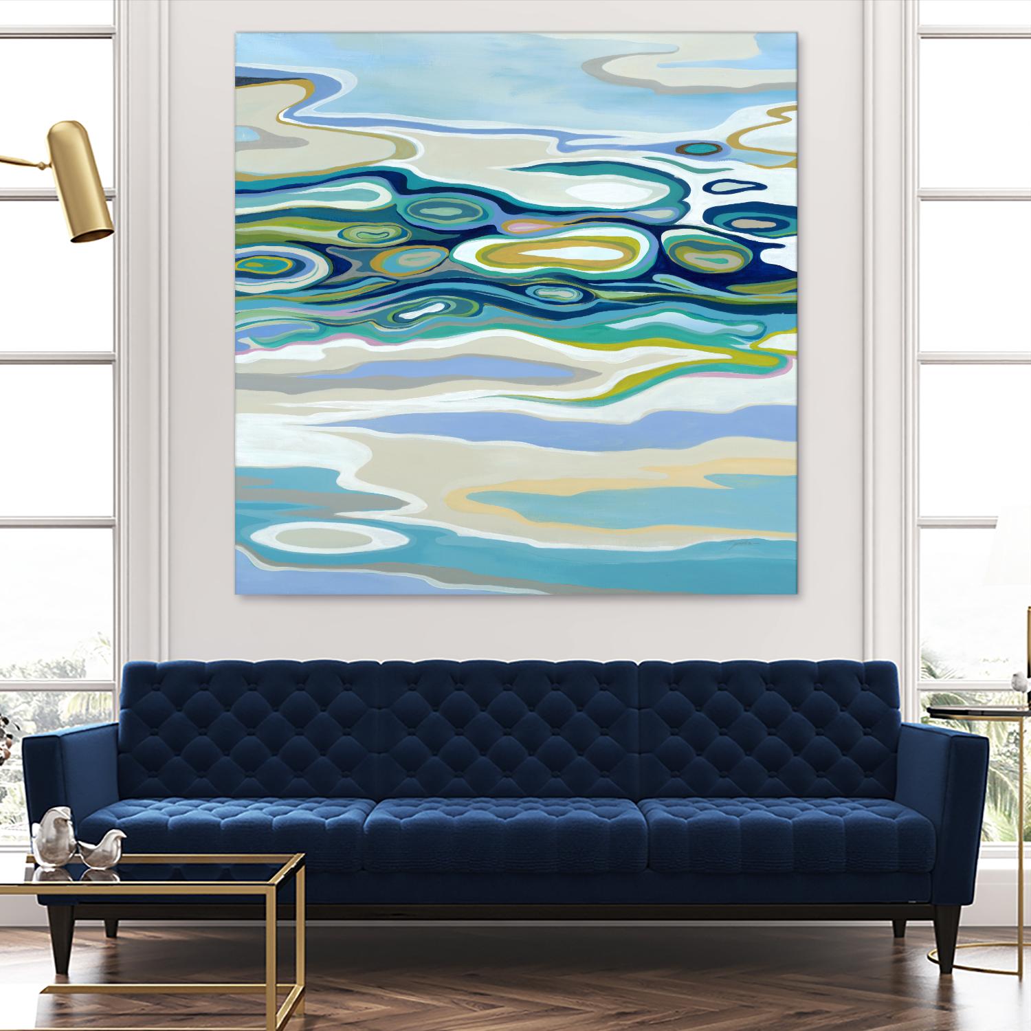 By The Sea by Liz Jardine on GIANT ART - green abstract