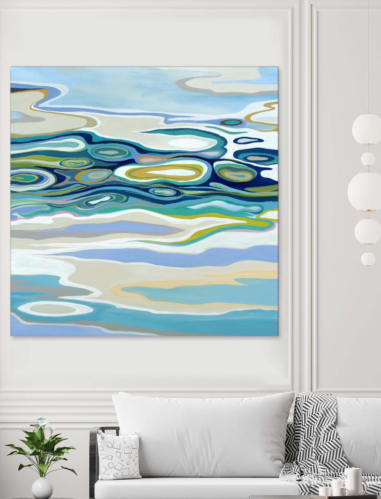 By The Sea by Liz Jardine on GIANT ART - green abstract
