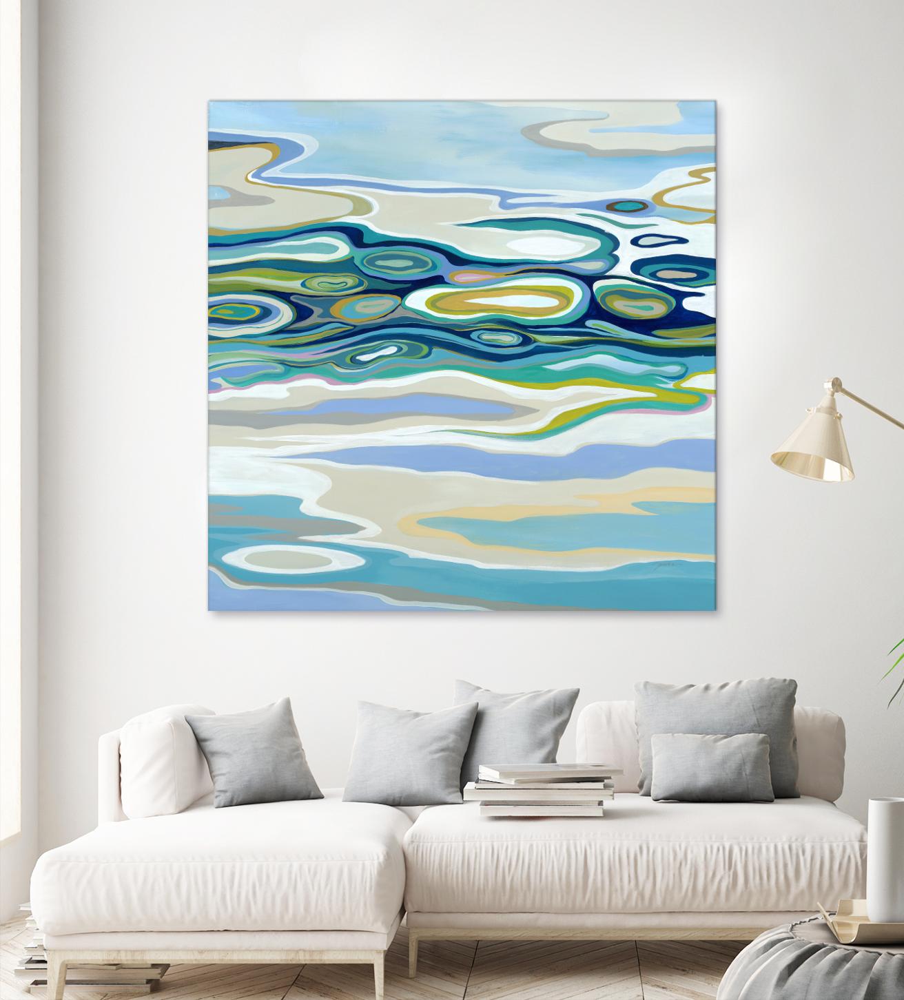 By The Sea by Liz Jardine on GIANT ART - green abstract