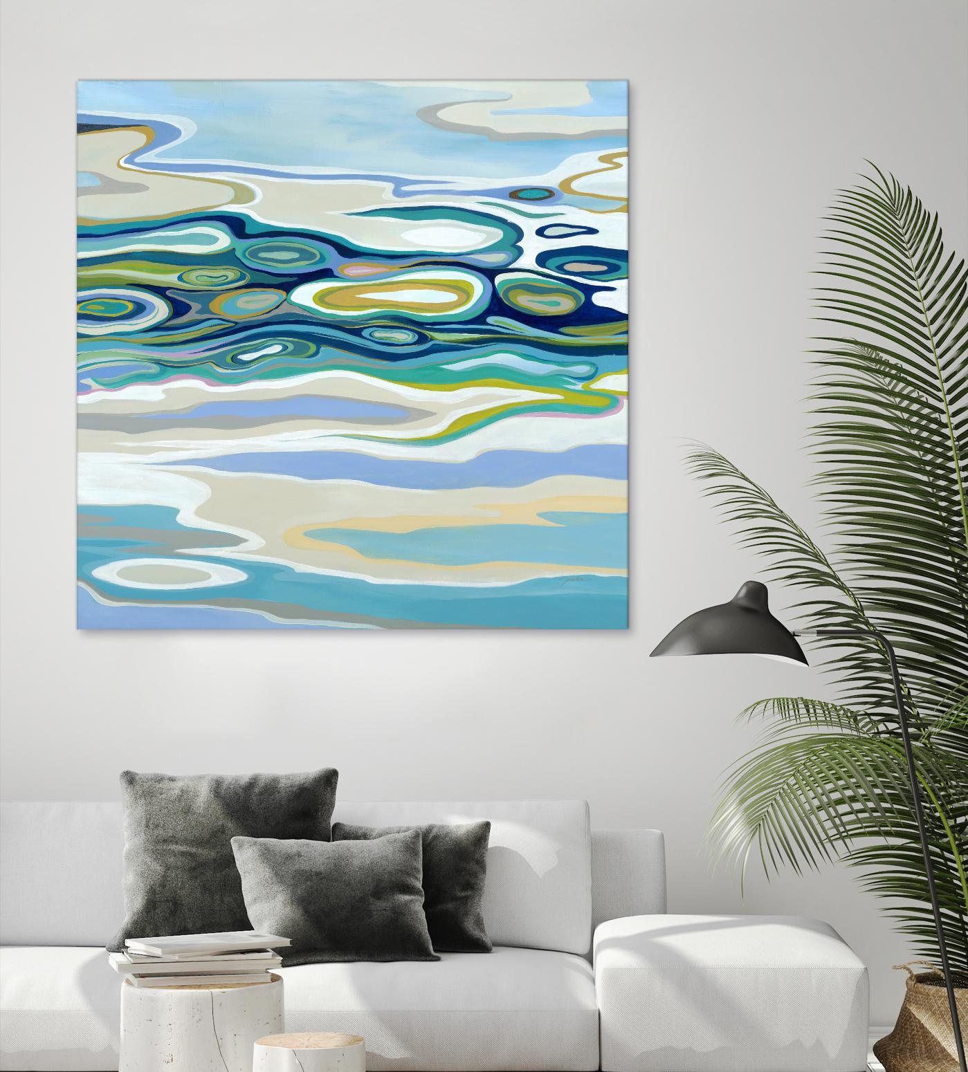 By The Sea by Liz Jardine on GIANT ART - green abstract