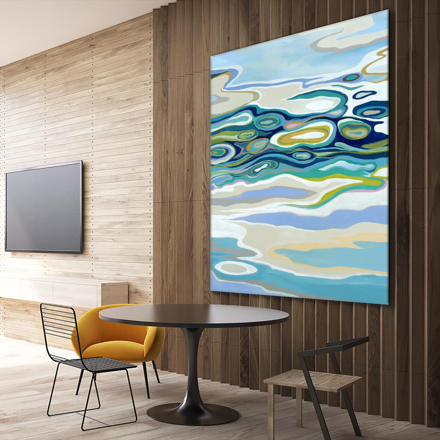 By The Sea by Liz Jardine on GIANT ART - green abstract