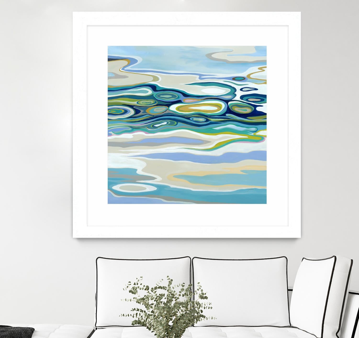 By The Sea by Liz Jardine on GIANT ART - green abstract
