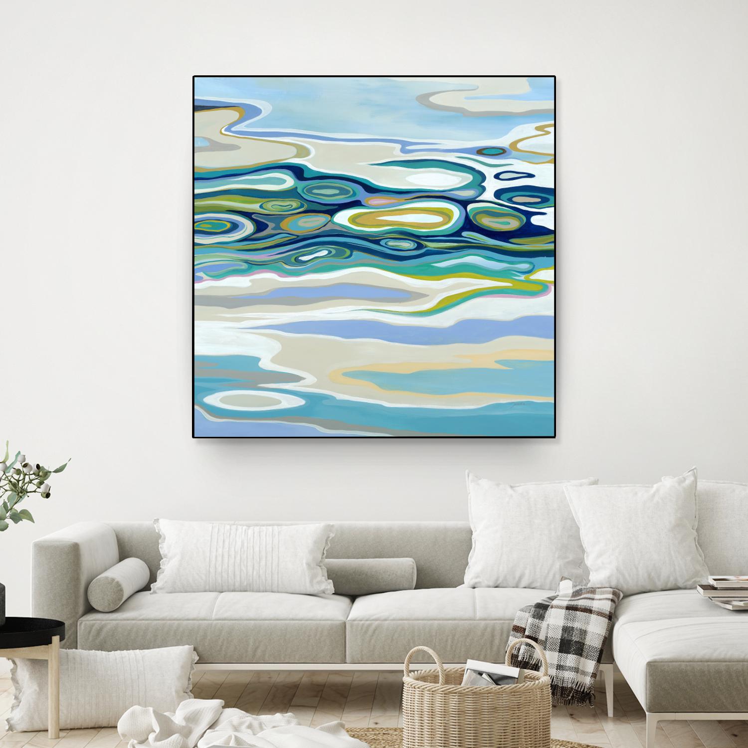 By The Sea by Liz Jardine on GIANT ART - green abstract