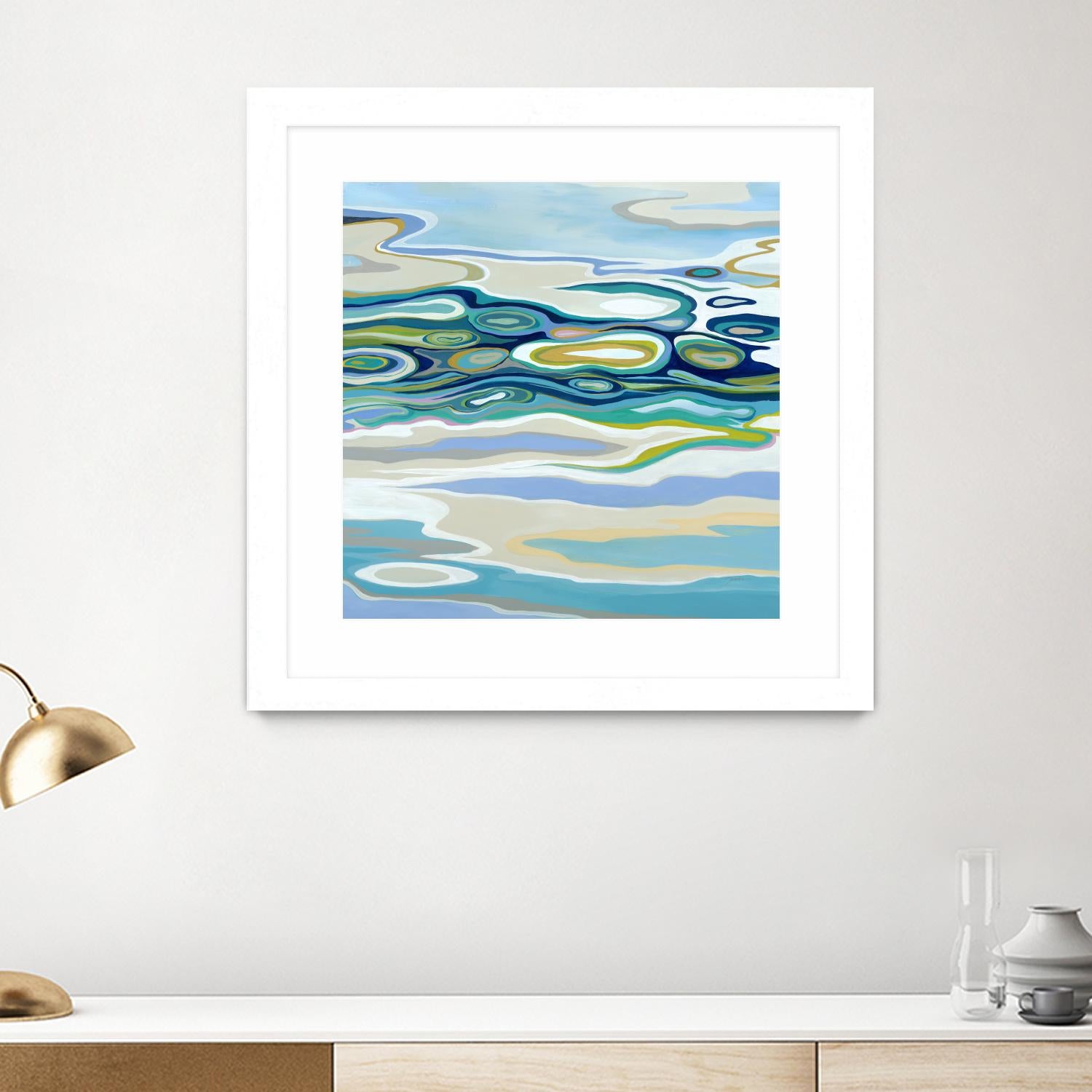 By The Sea by Liz Jardine on GIANT ART - green abstract