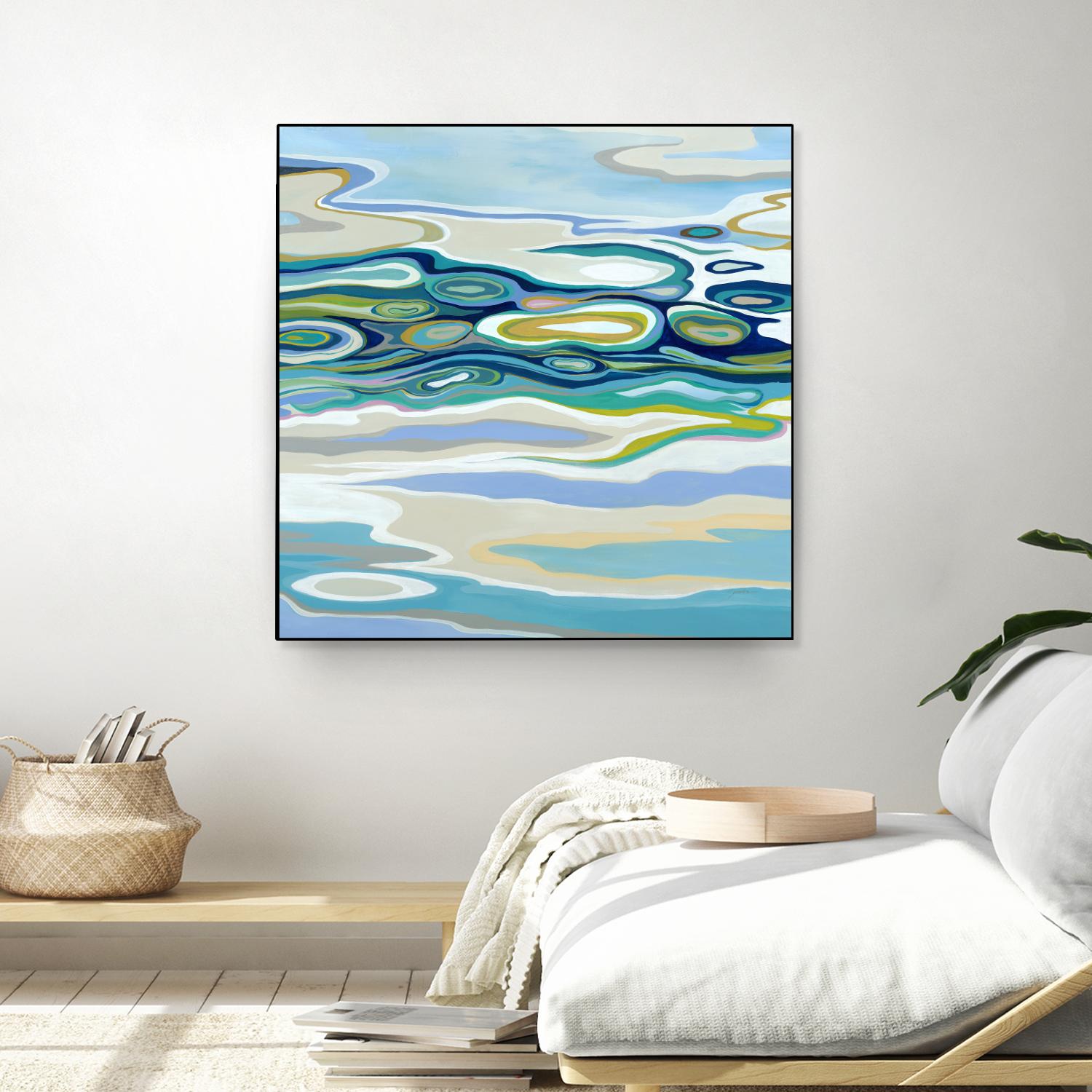 By The Sea by Liz Jardine on GIANT ART - green abstract
