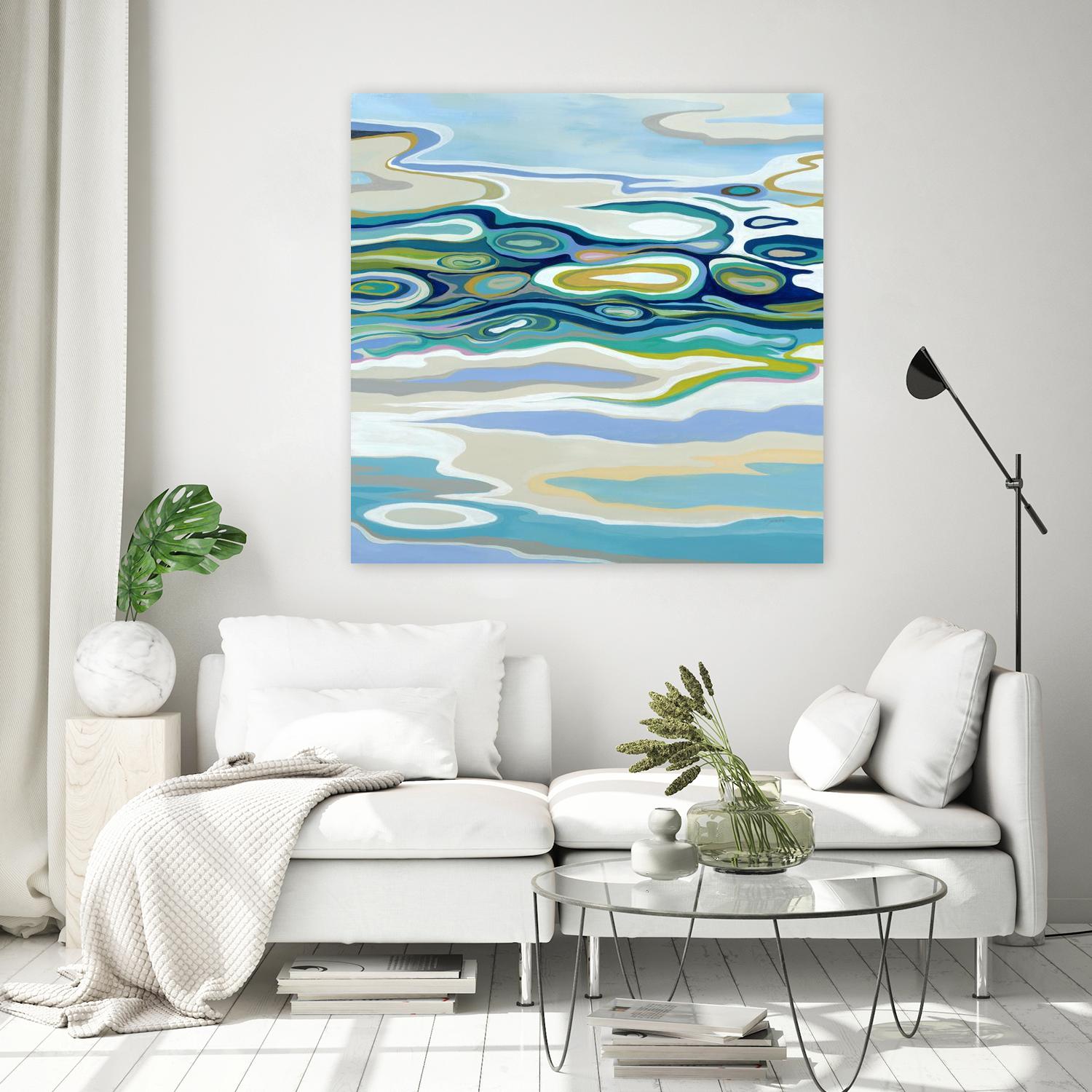 By The Sea by Liz Jardine on GIANT ART - green abstract