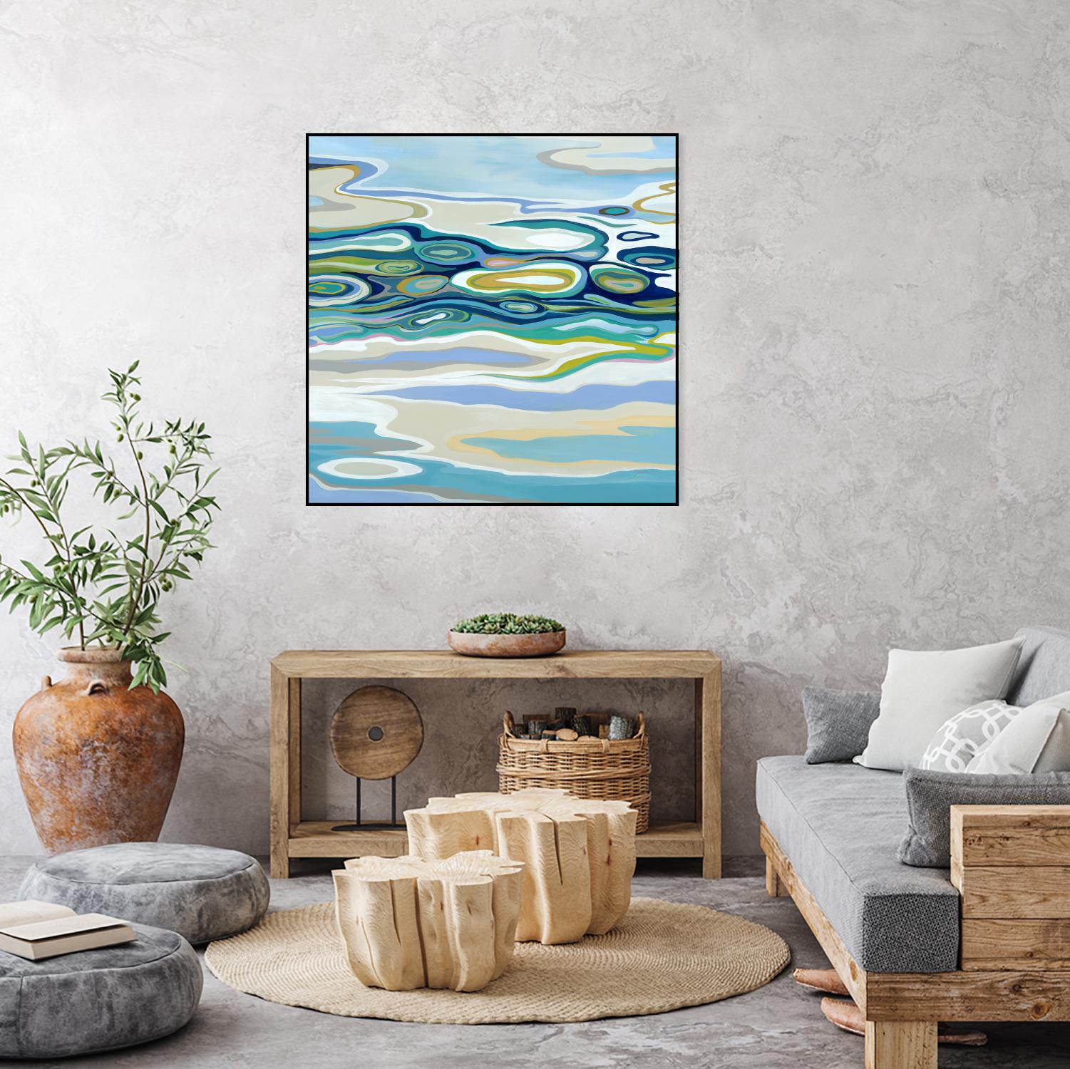 By The Sea by Liz Jardine on GIANT ART - green abstract