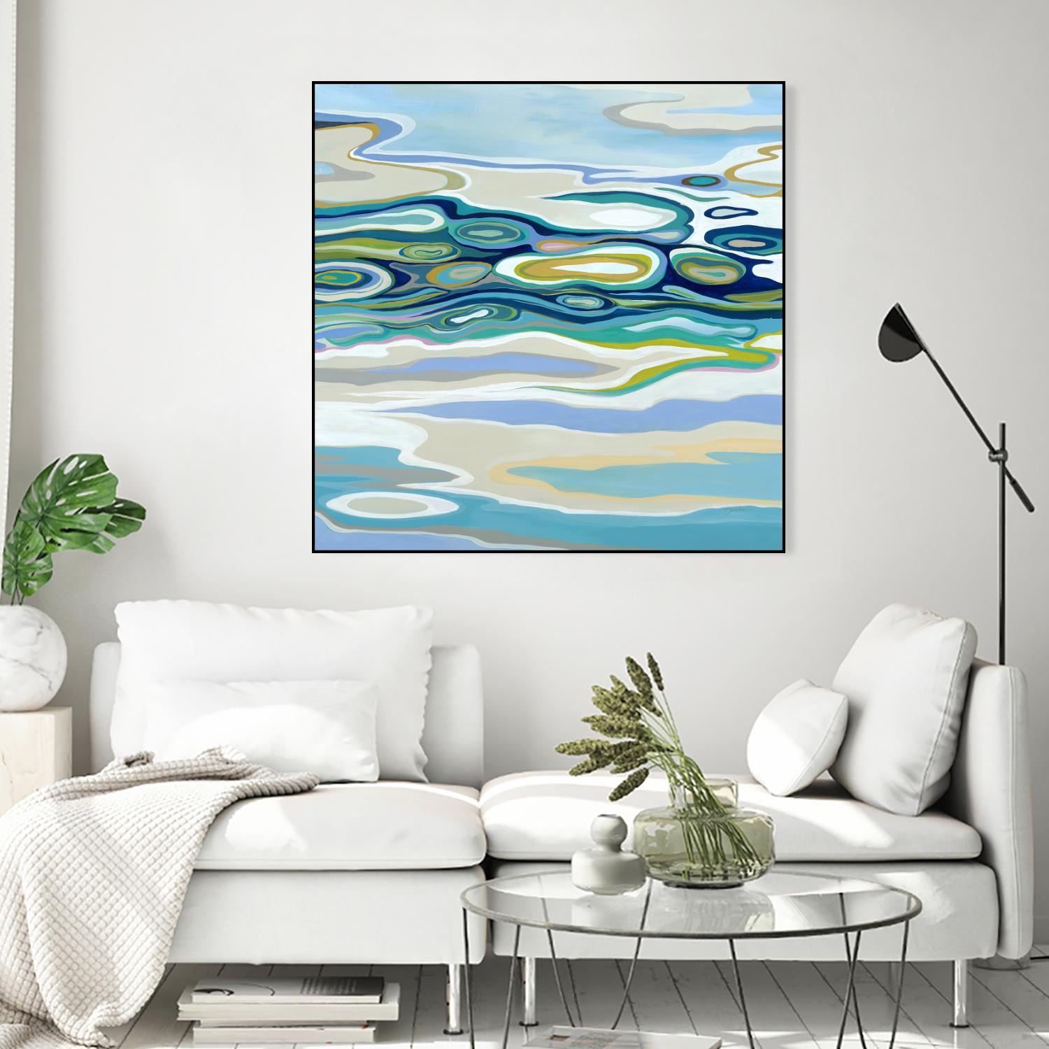 By The Sea by Liz Jardine on GIANT ART - green abstract