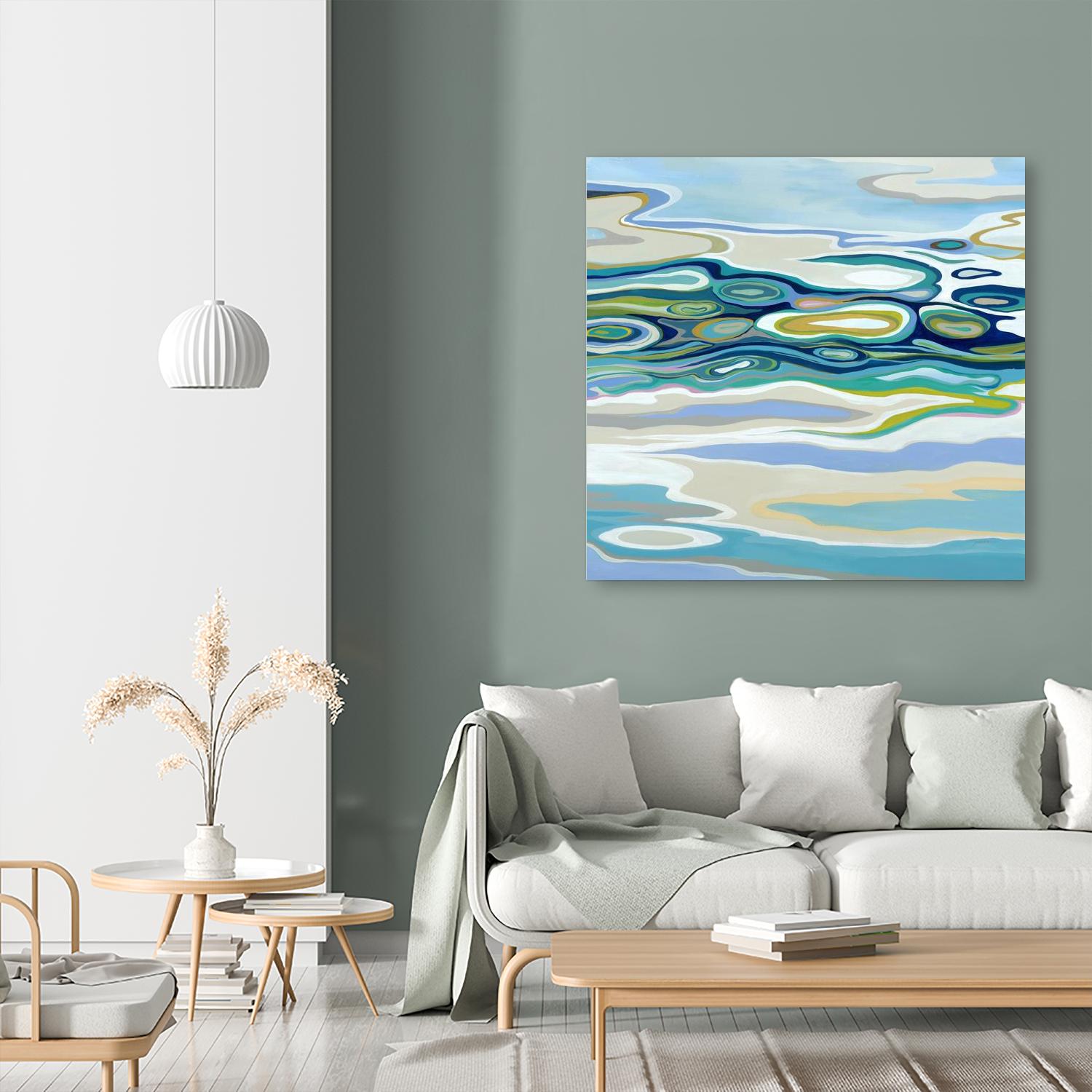 By The Sea by Liz Jardine on GIANT ART - green abstract