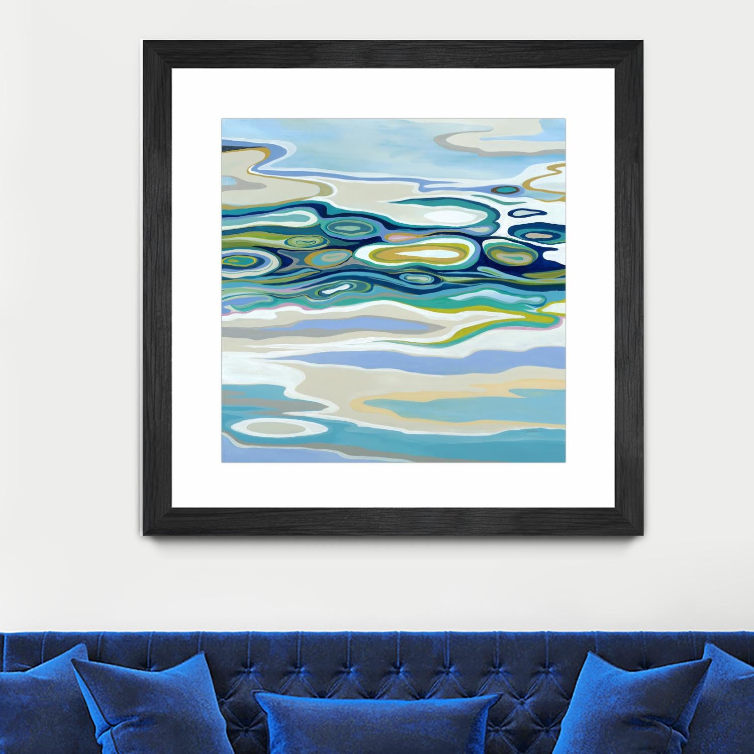 By The Sea by Liz Jardine on GIANT ART - green abstract