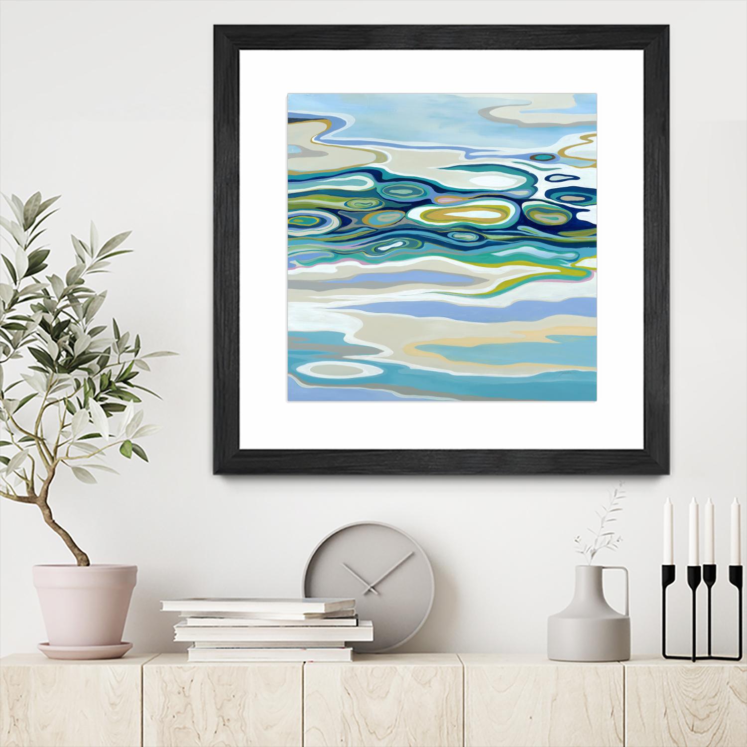 By The Sea by Liz Jardine on GIANT ART - green abstract