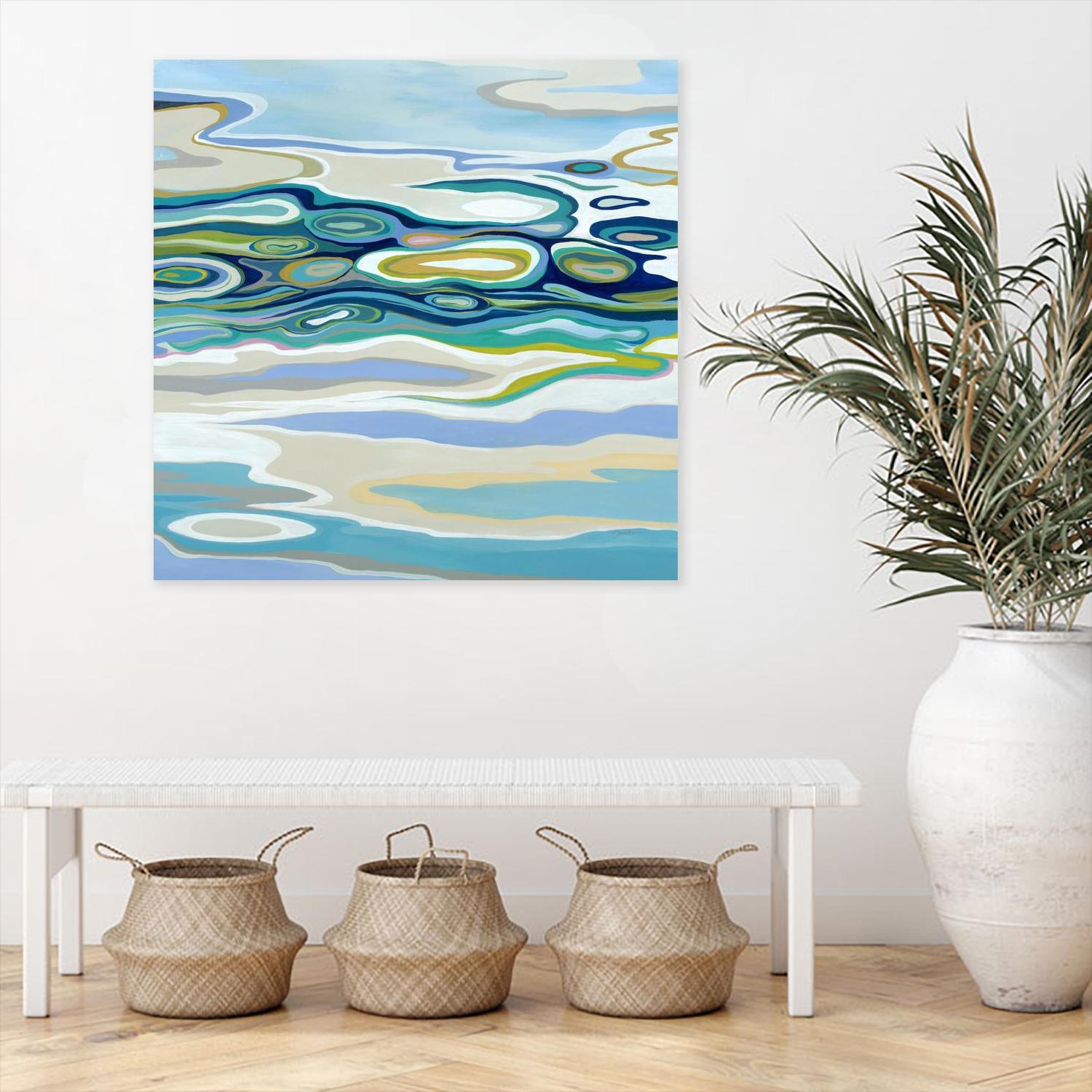 By The Sea by Liz Jardine on GIANT ART - green abstract