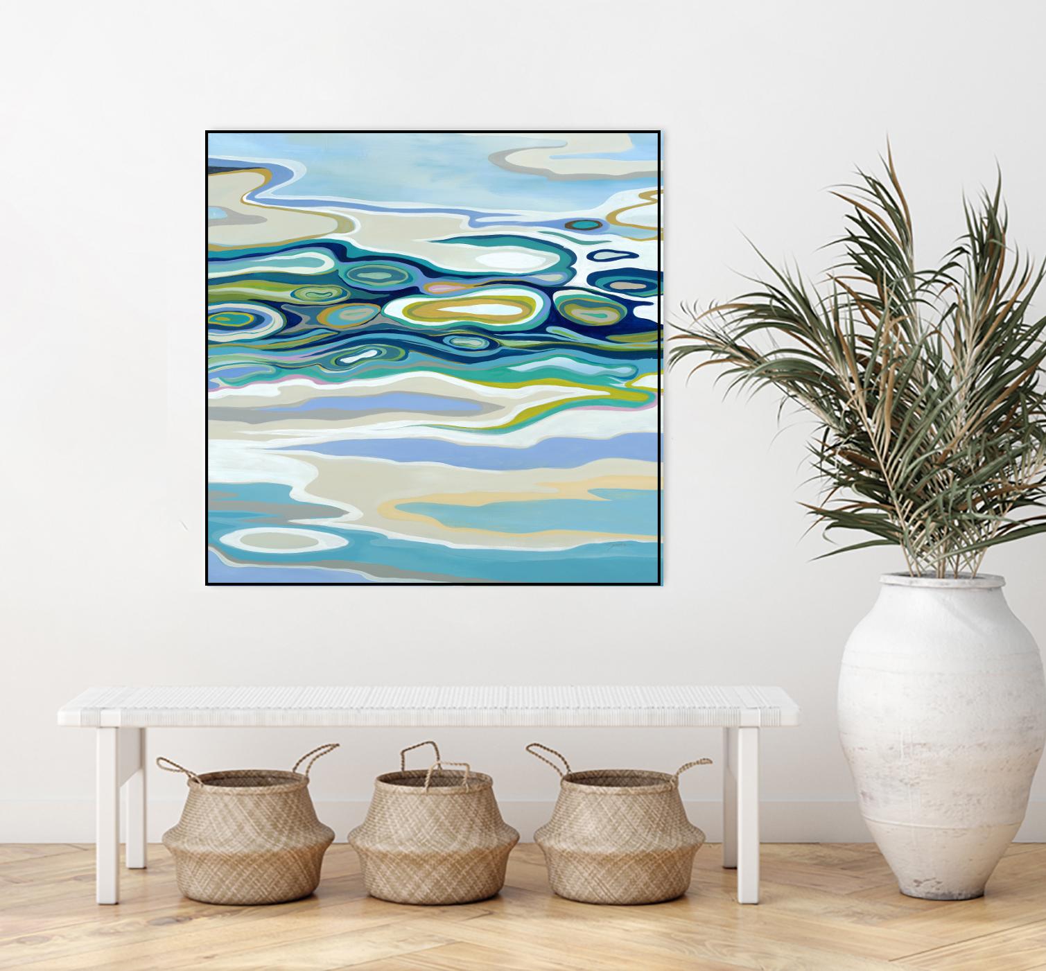 By The Sea by Liz Jardine on GIANT ART - green abstract