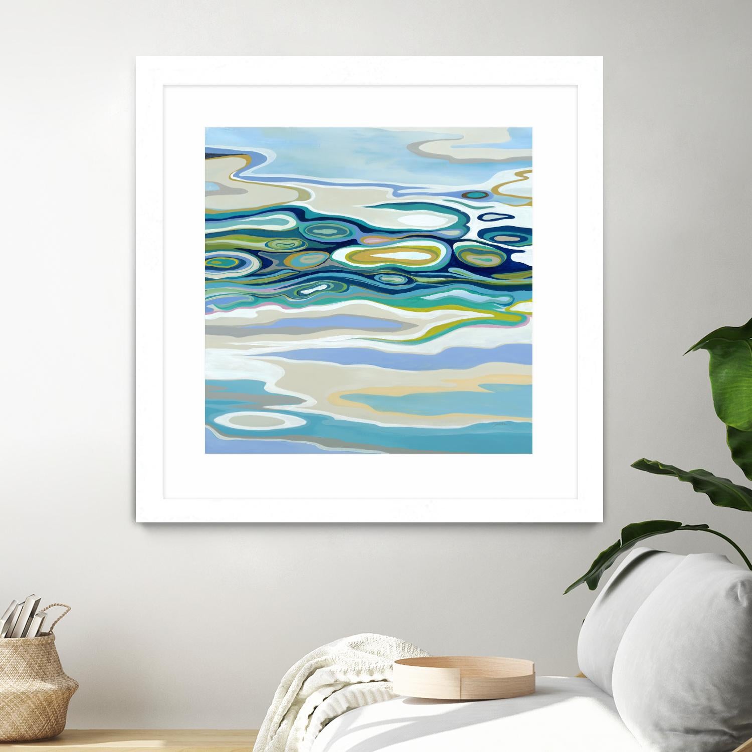 By The Sea by Liz Jardine on GIANT ART - green abstract