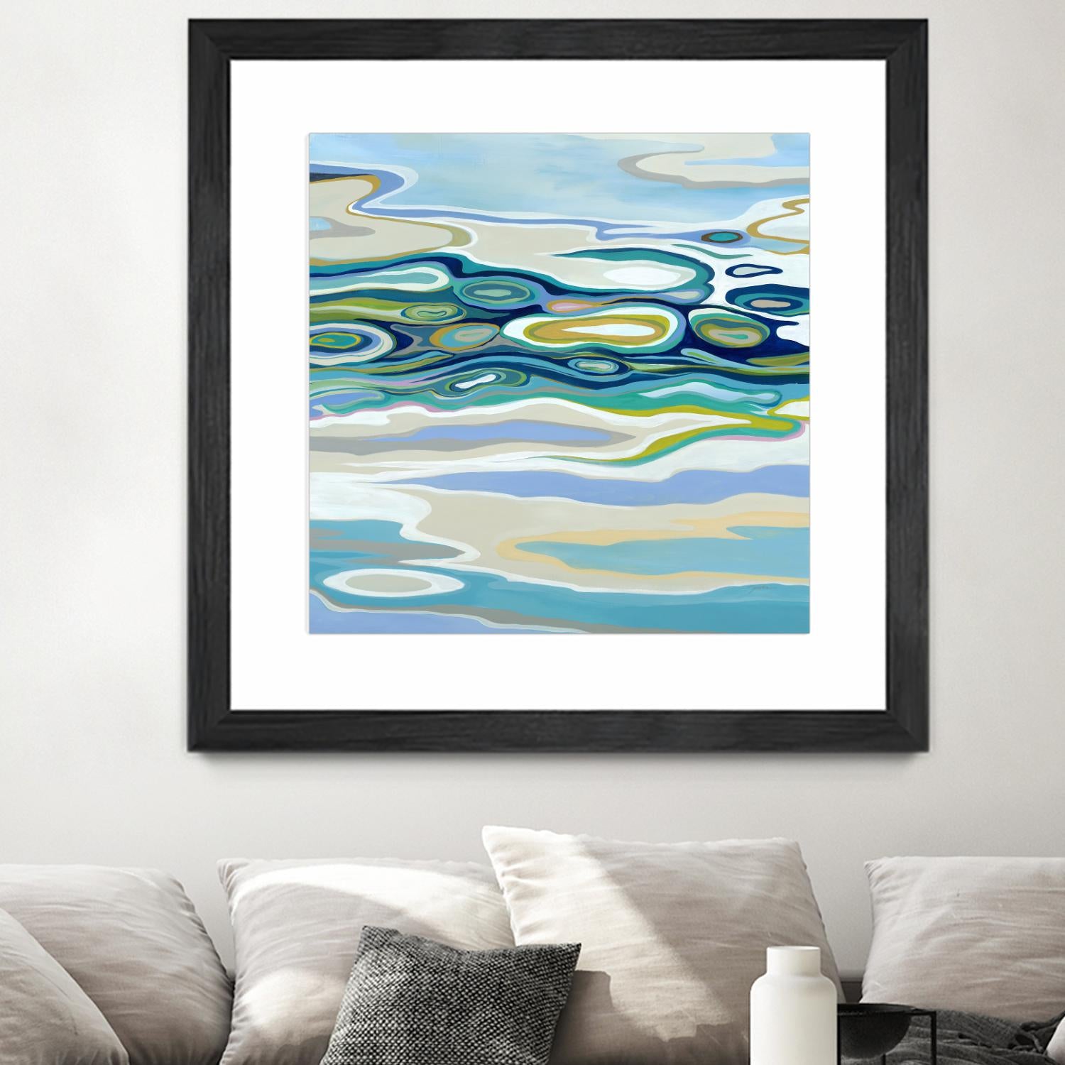 By The Sea by Liz Jardine on GIANT ART - green abstract