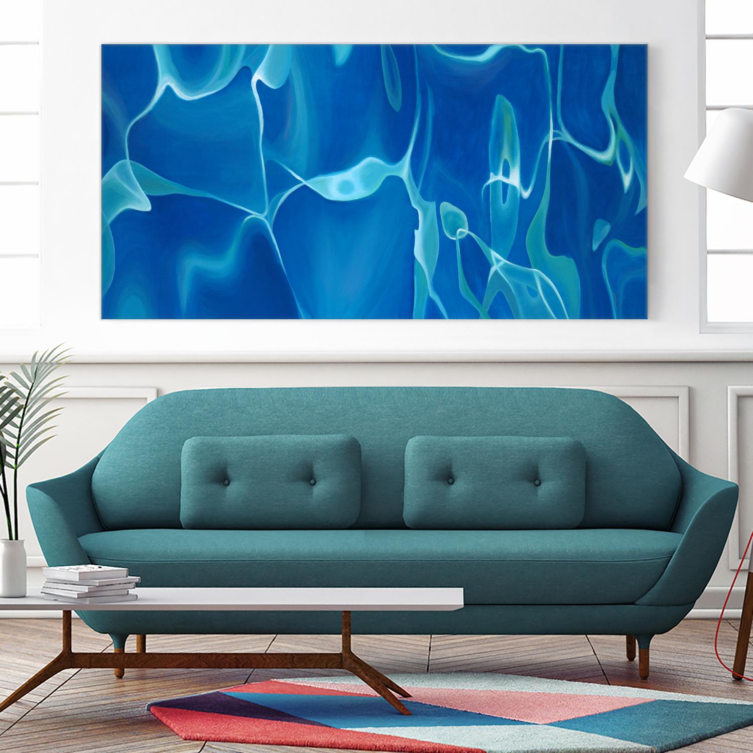 Deep Dive by Liz Jardine on GIANT ART - blue abstract