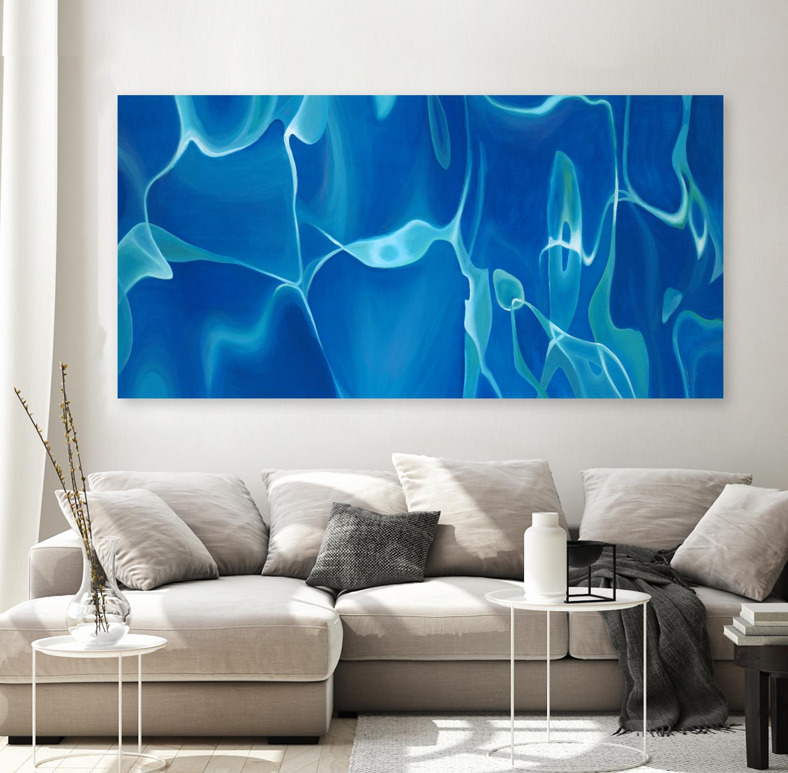 Deep Dive by Liz Jardine on GIANT ART - blue abstract