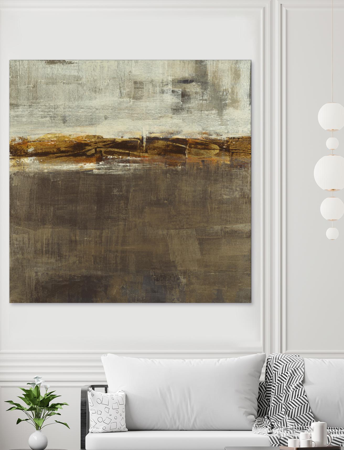 Golden Chain by Liz Jardine on GIANT ART - grey abstract