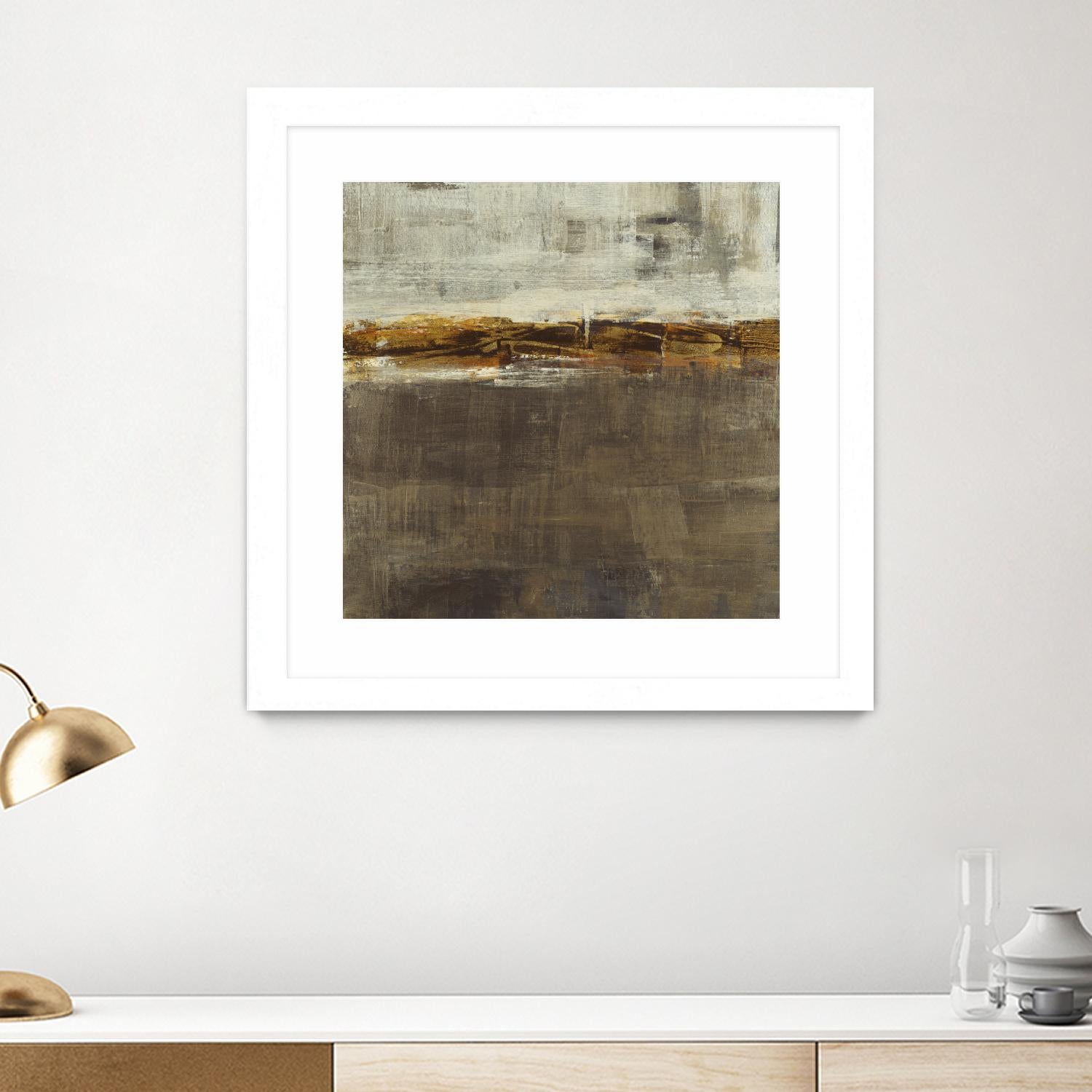 Golden Chain by Liz Jardine on GIANT ART - grey abstract