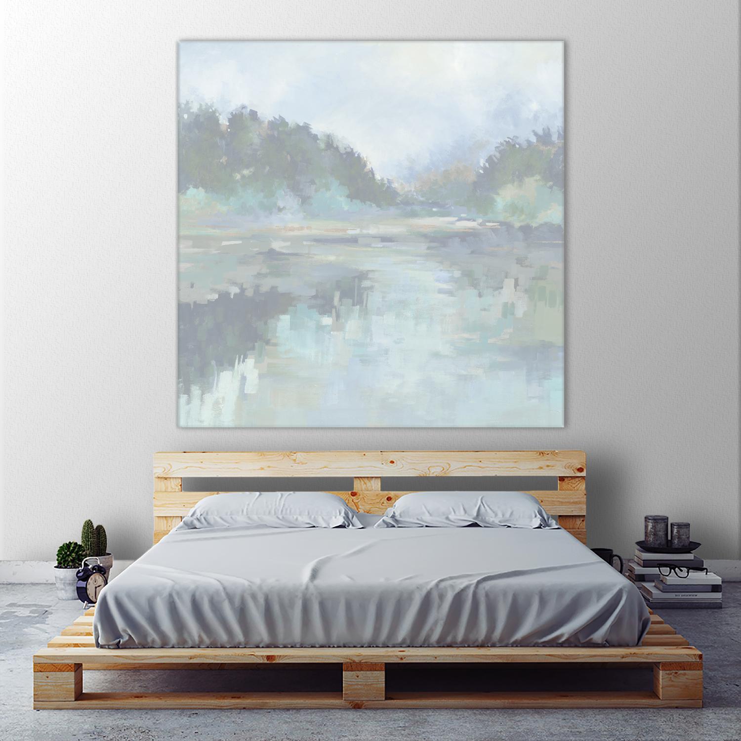 Peaceful Space by Liz Jardine on GIANT ART - organic greens tropical & coastal, landscape